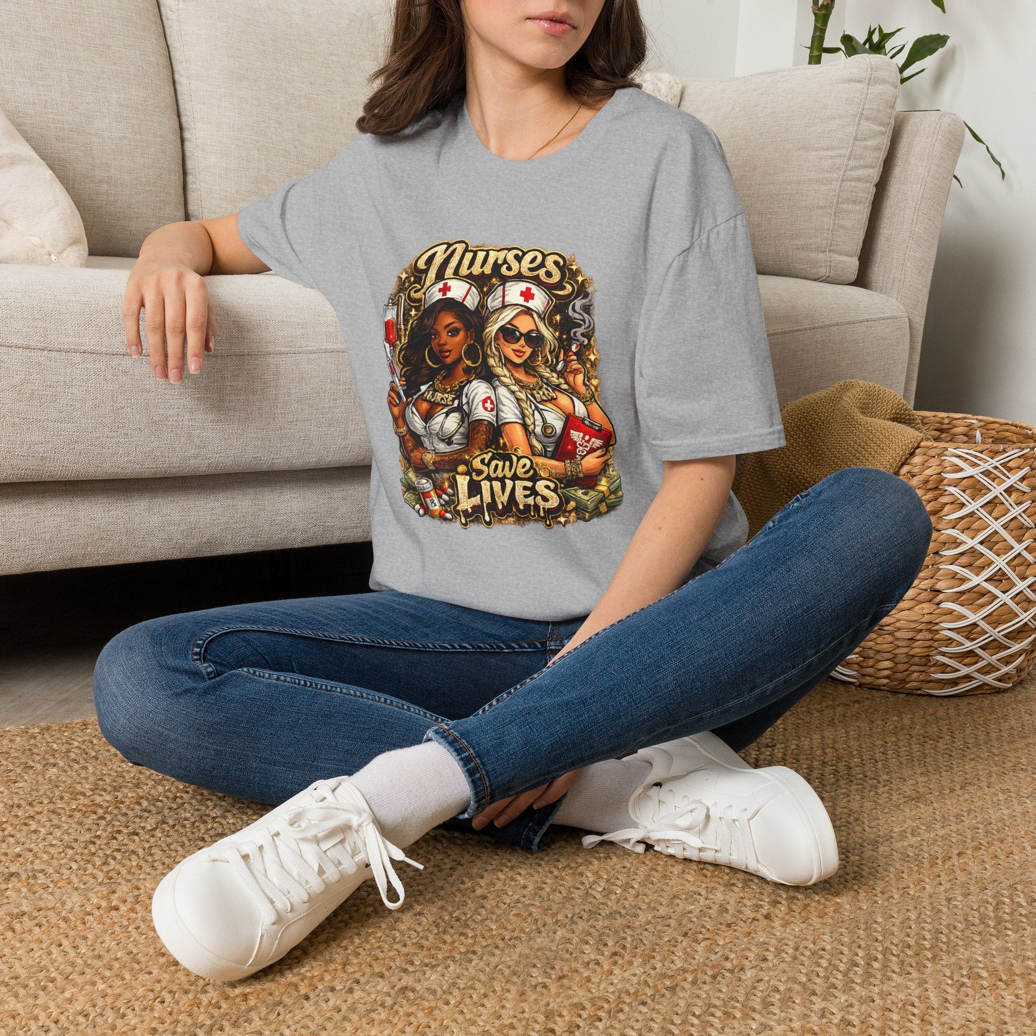 Nurses Save Lives T-Shirt | Nurse Appreciation Gift | Bold Nurse Graphic Tee