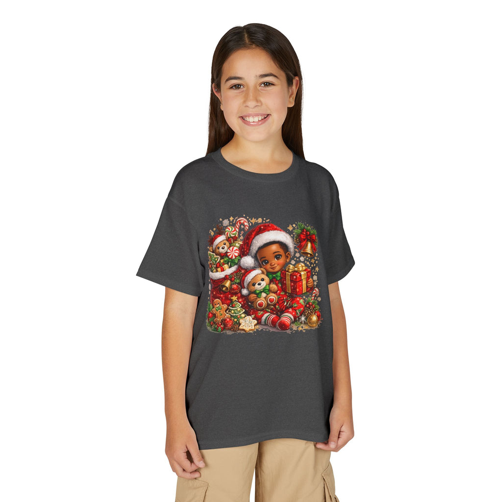 Black Boy Christmas Shirt – Melanin Kids Holiday Tee | Christmas Gift for Boys