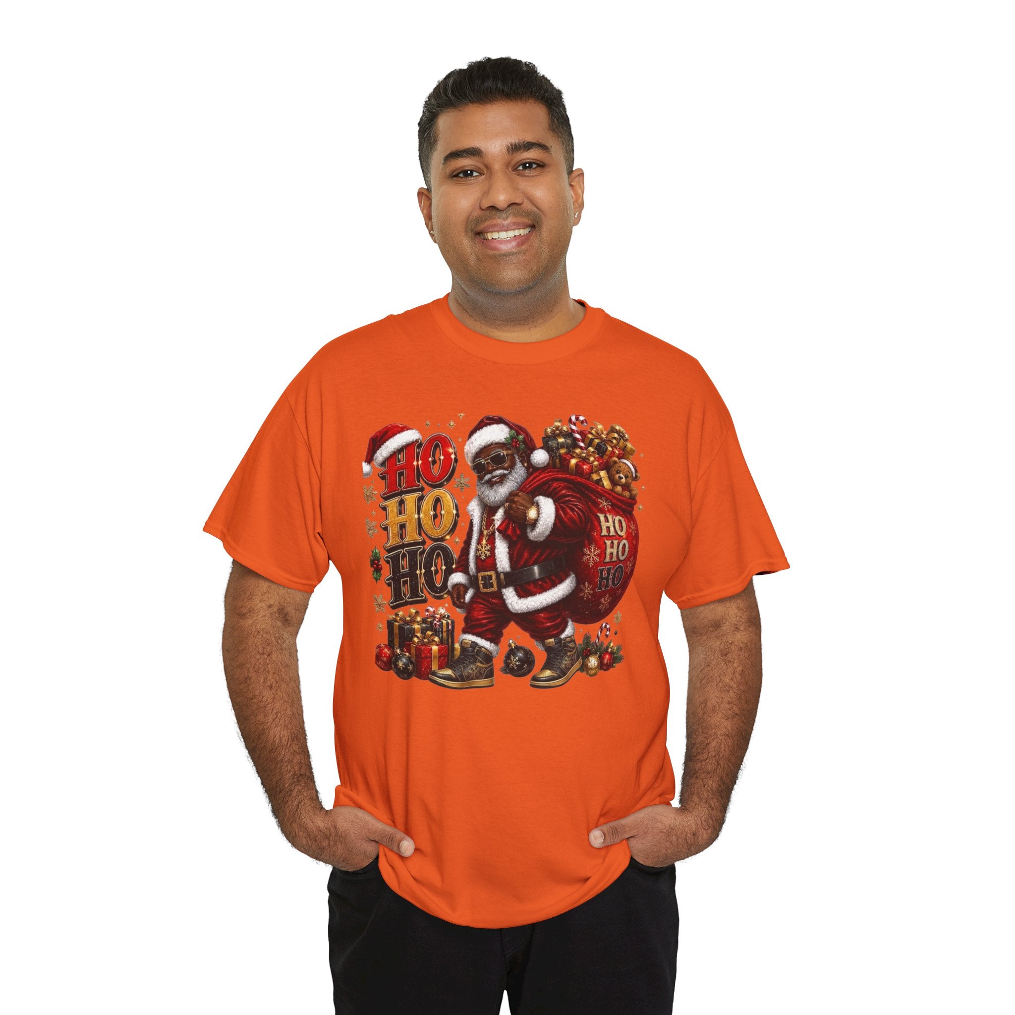 Black Santa Ho Ho Ho Shirt – Melanin Christmas Tee | Holiday Gift for Himz xc
