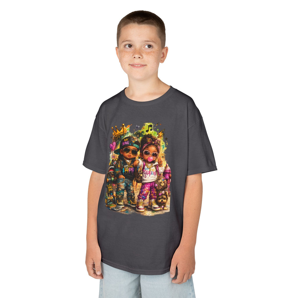 Lil Legend & Lil Queen T-Shirt | Hip Hop Kids Graffiti Graphic Tee | Urban Streetwear Kids Shirt