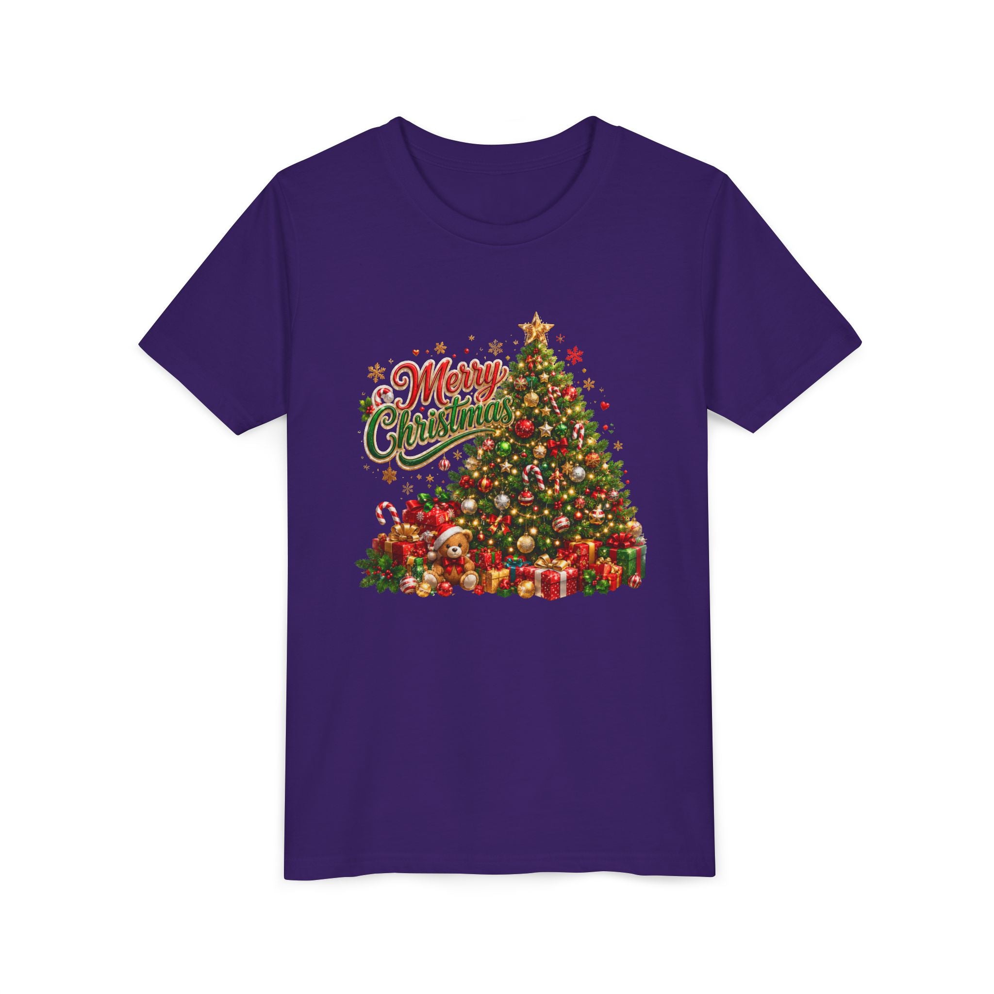 Merry Christmas Tree Shirt – Classic Holiday Tee | Christmas Gift for Kids and Famil