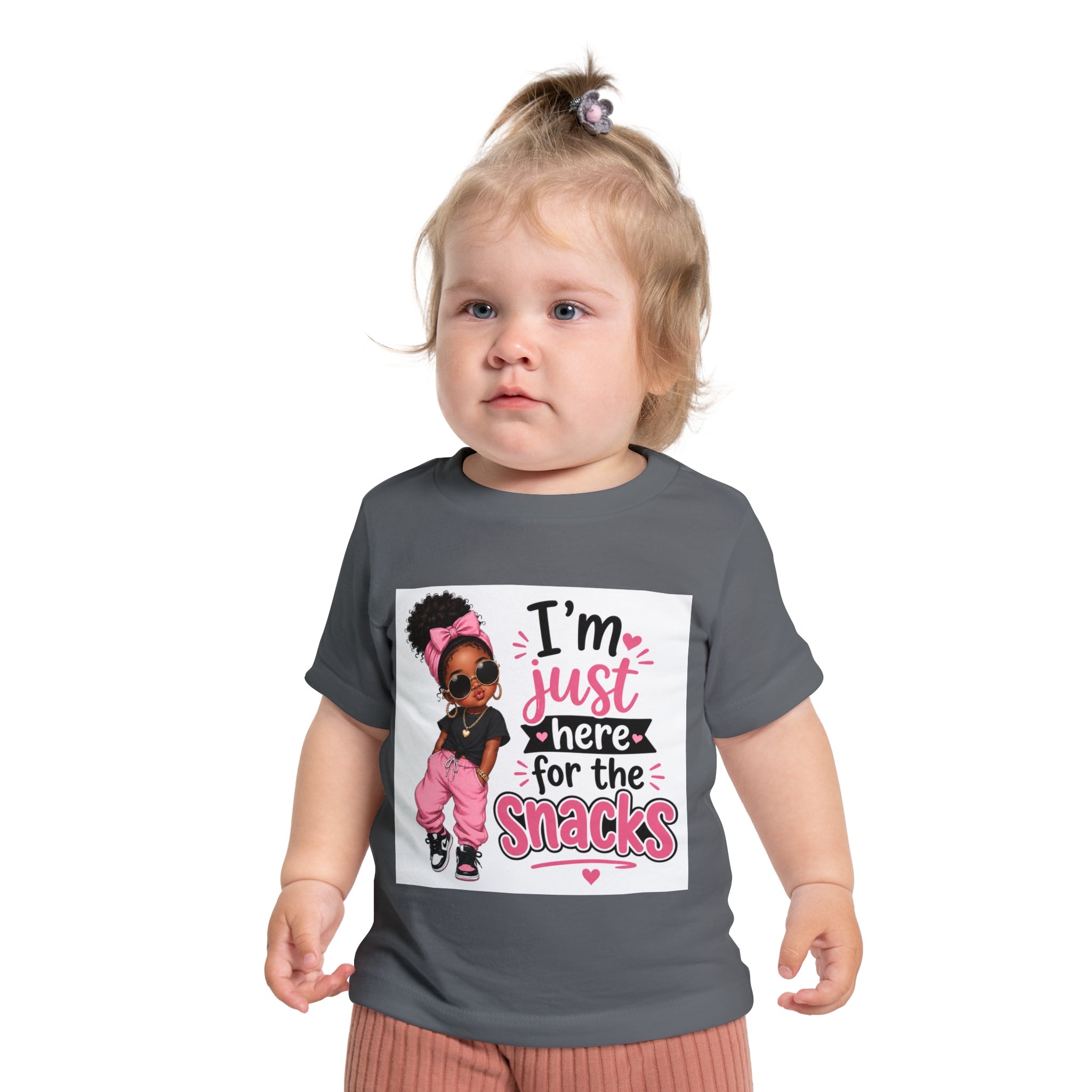 Hip Hop Baby "I'm Just Here for the Snacks" Short Sleeve T-Shirt