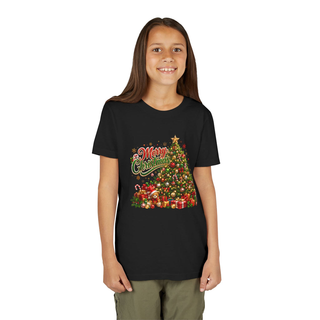 Merry Christmas Tree Shirt – Classic Holiday Tee | Christmas Gift for Kids and Famil