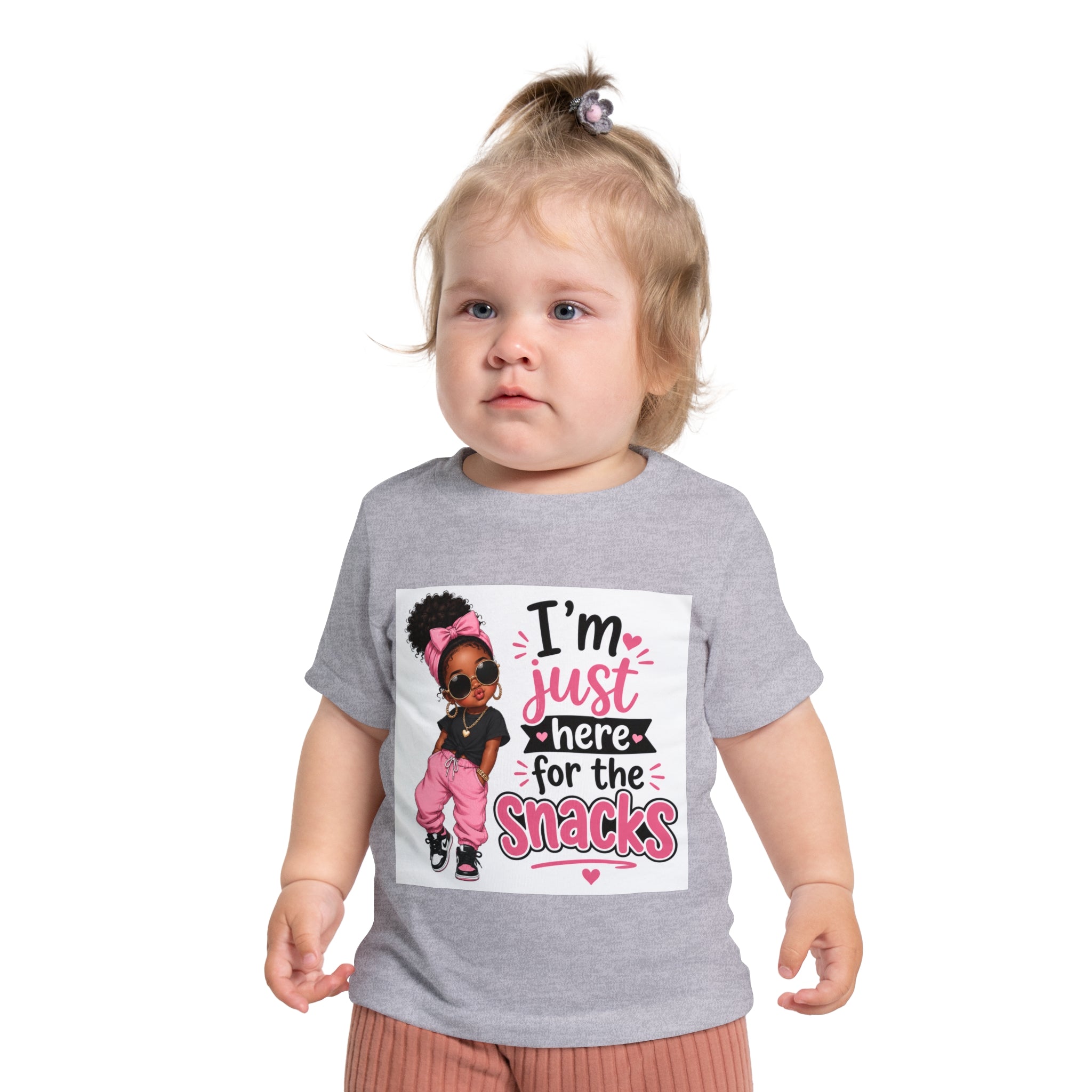 Hip Hop Baby "I'm Just Here for the Snacks" Short Sleeve T-Shirt