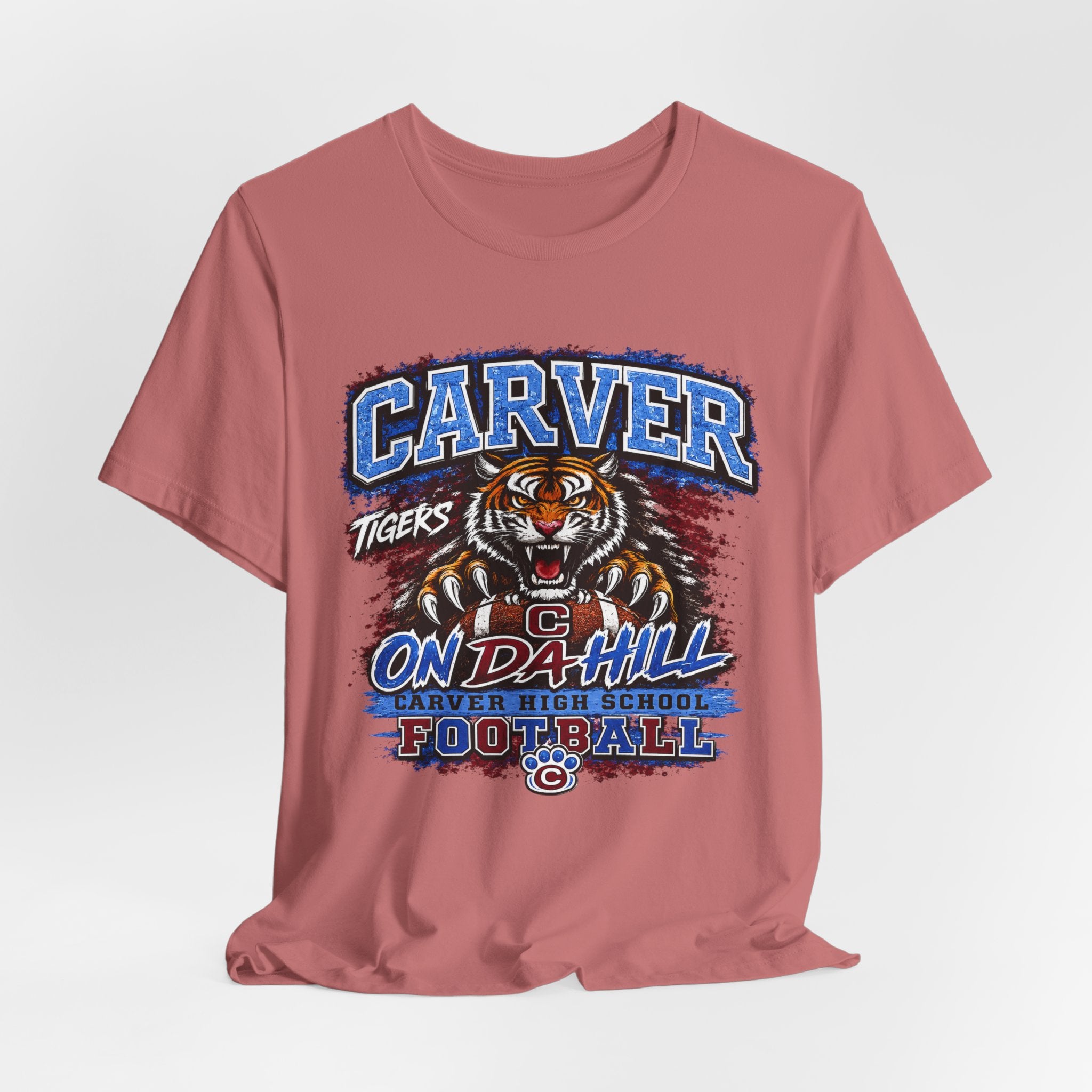 Carver Tigers On Da Hill T-Shirt | Carver High School Football Graphic Tee