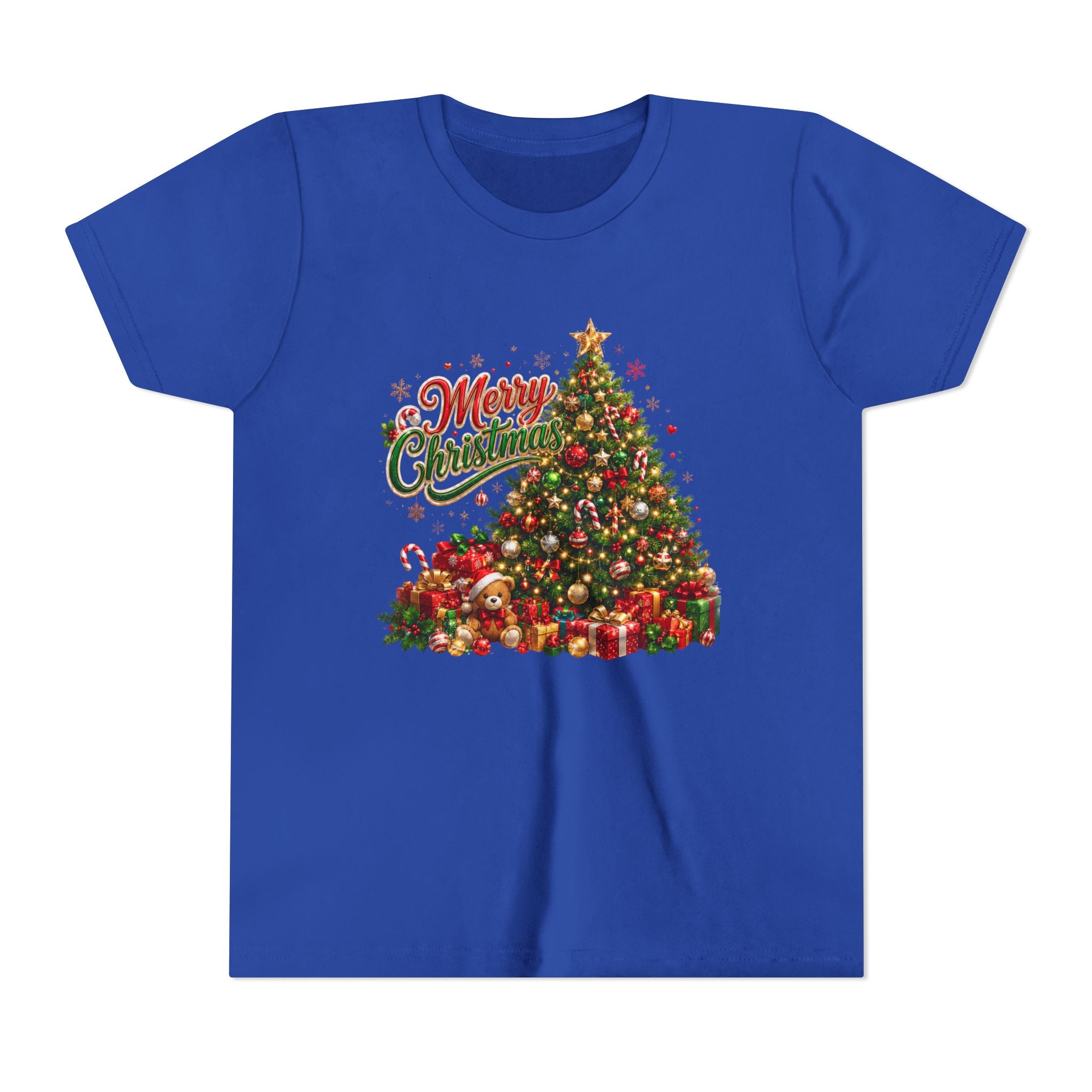 Merry Christmas Tree Shirt – Classic Holiday Tee | Christmas Gift for Kids and Famil