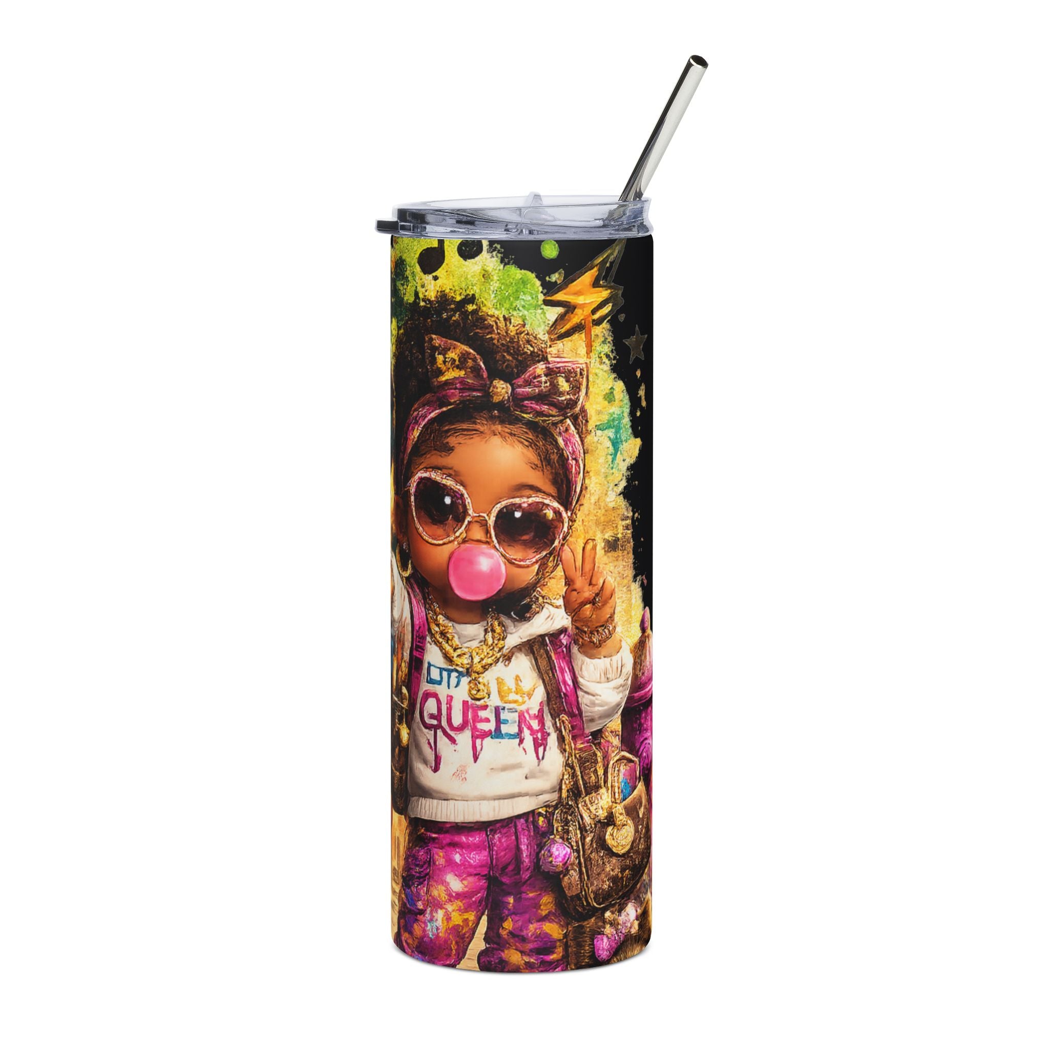 Lil Legend & Lil Queen Tumbler | Hip Hop Kids Graffiti Drinkware | Urban Streetwear Cup