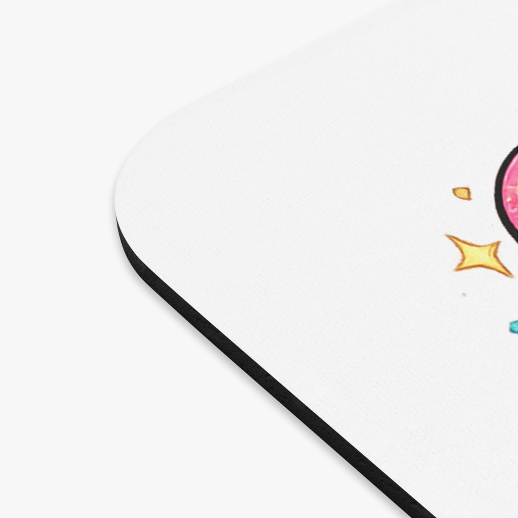 Sassy Girls Don't Do Basic Mouse Pad — Cute Afro Chic Desk Accessory