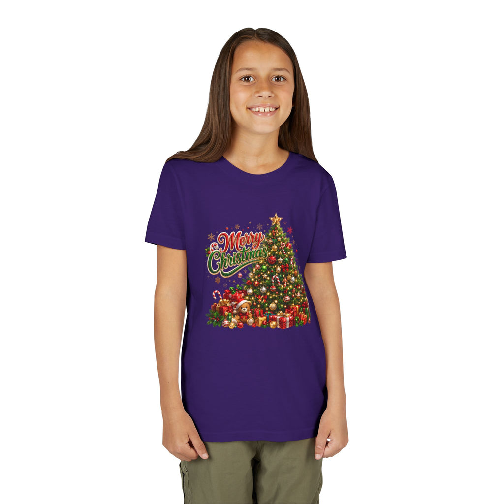 Merry Christmas Tree Shirt – Classic Holiday Tee | Christmas Gift for Kids and Famil
