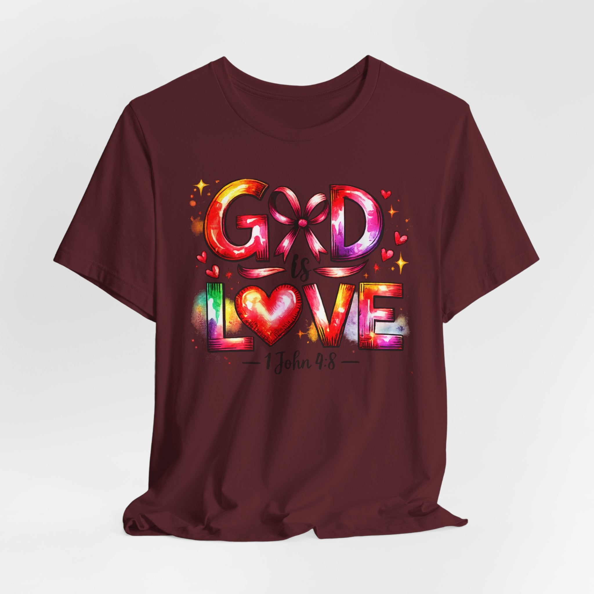 God is Love – 1 John 4:8 Christian Faith T-Shirt