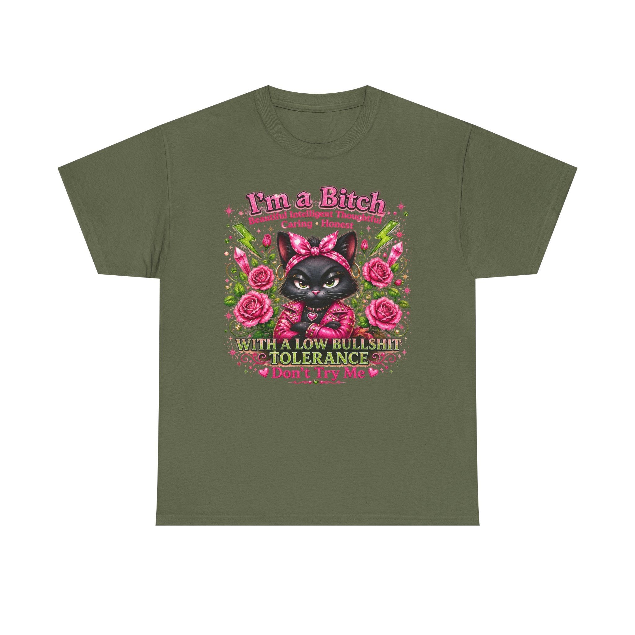 I'm a B.I.T.C.H. Sassy Cat Shirt – Beautiful Intelligent Thoughtful Caring Honest | Funny Attitude Tee