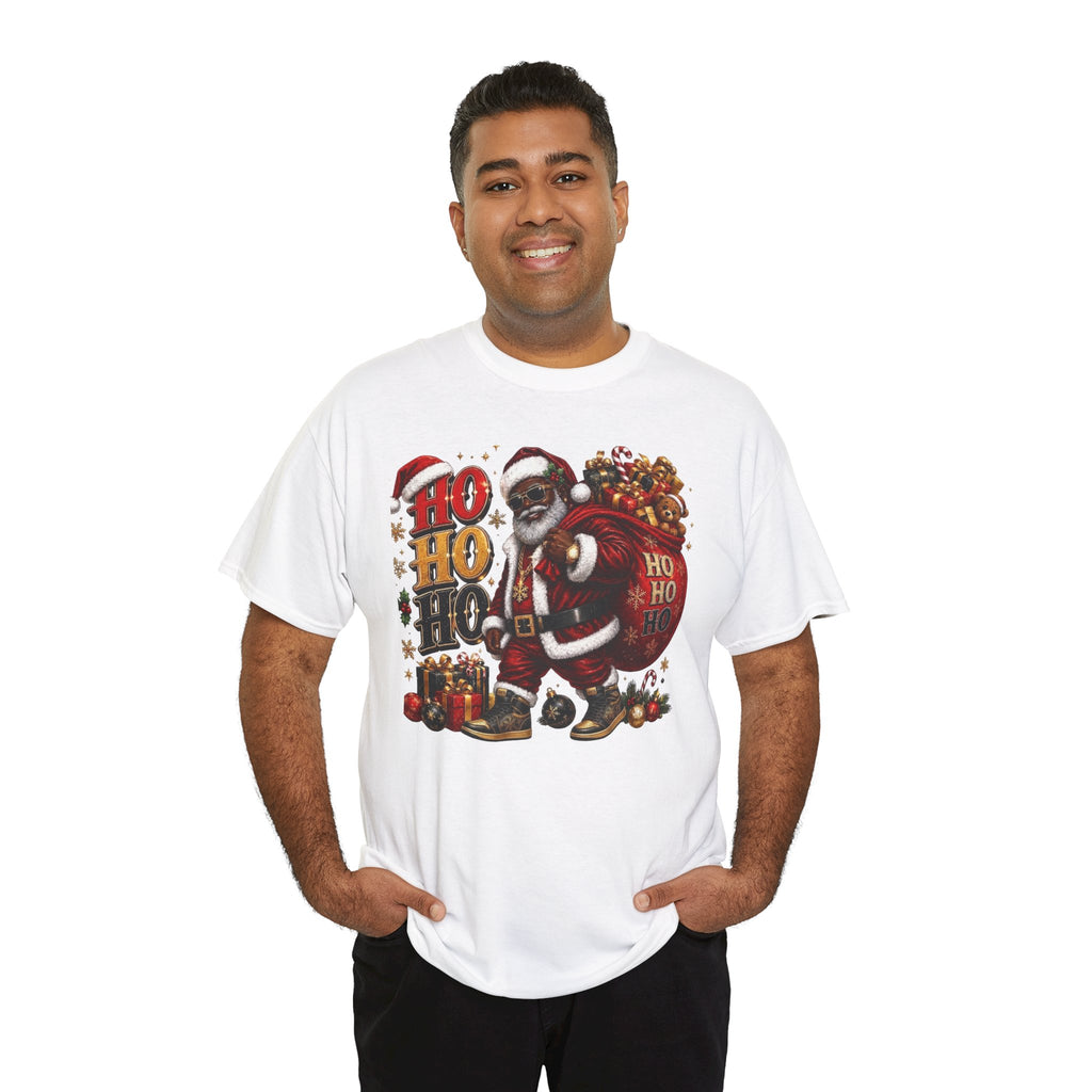 Black Santa Ho Ho Ho Shirt – Melanin Christmas Tee | Holiday Gift for Himz xc