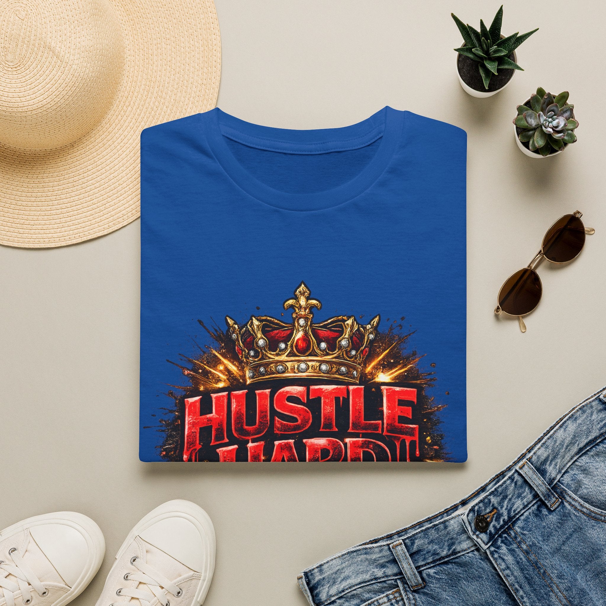 Hustle Hard T-Shirt – Crown & Money Graphic Tee
