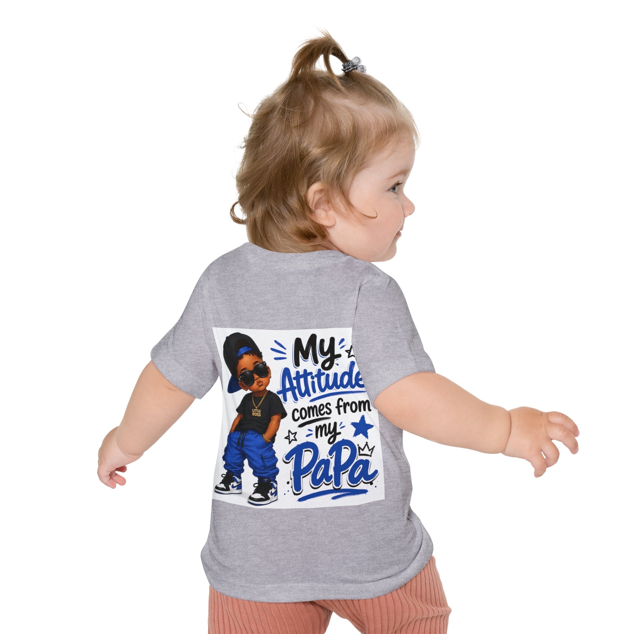 Baby T-Shirt “My Attitude Comes From My Papa” — Cute Papa-Inspired Infant Tee