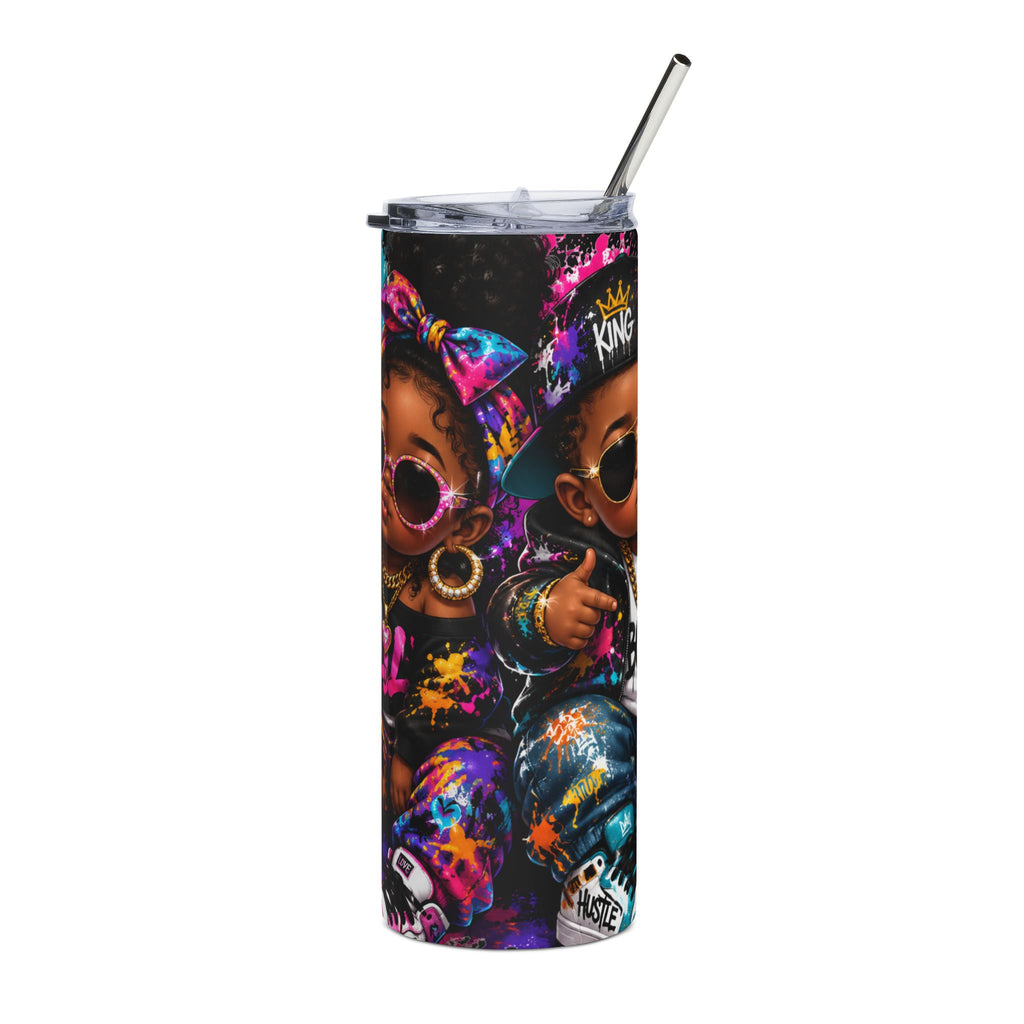 Lil King & Queen Tumbler – Hip Hop Baby Graffiti Graphic Drinkware