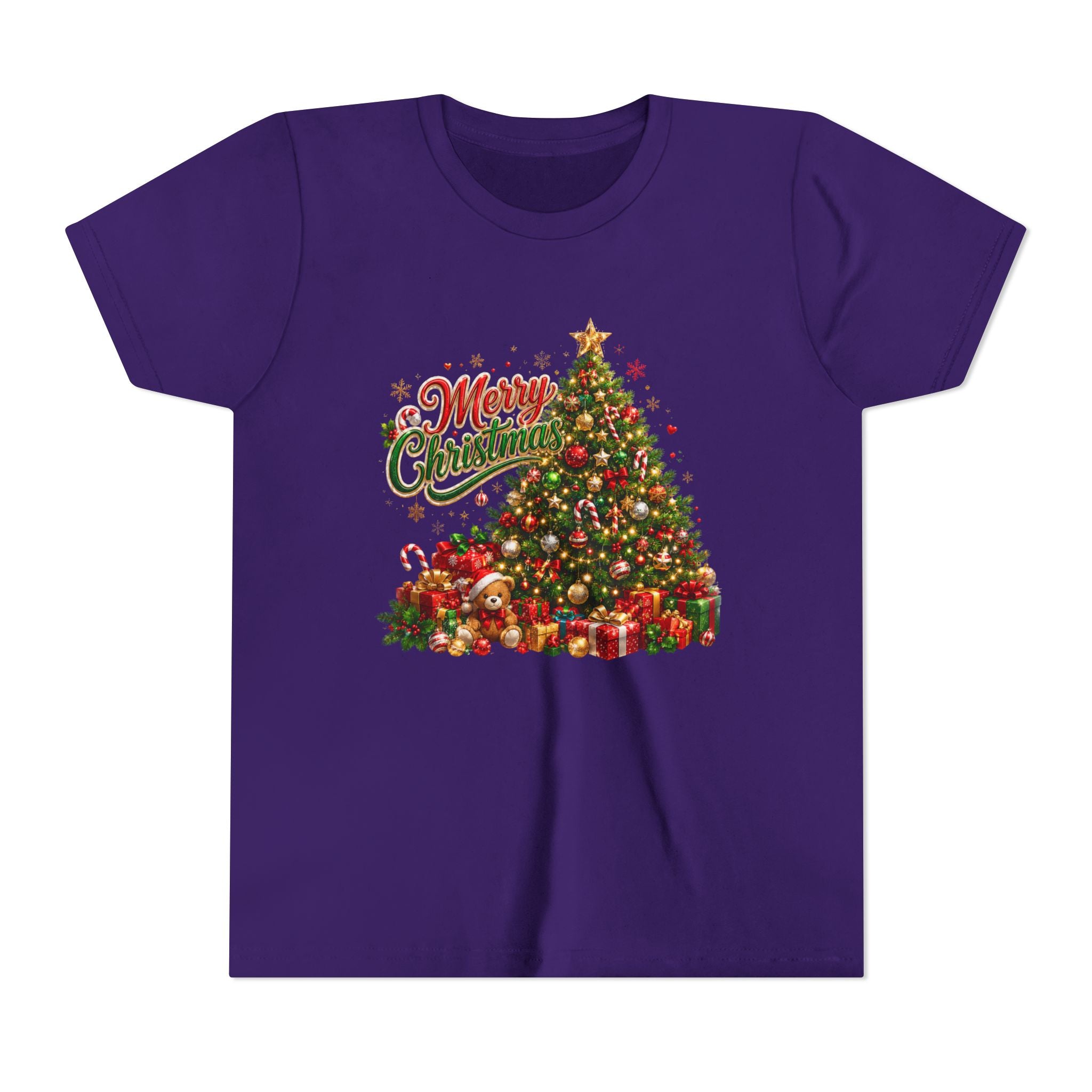 Merry Christmas Tree Shirt – Classic Holiday Tee | Christmas Gift for Kids and Famil