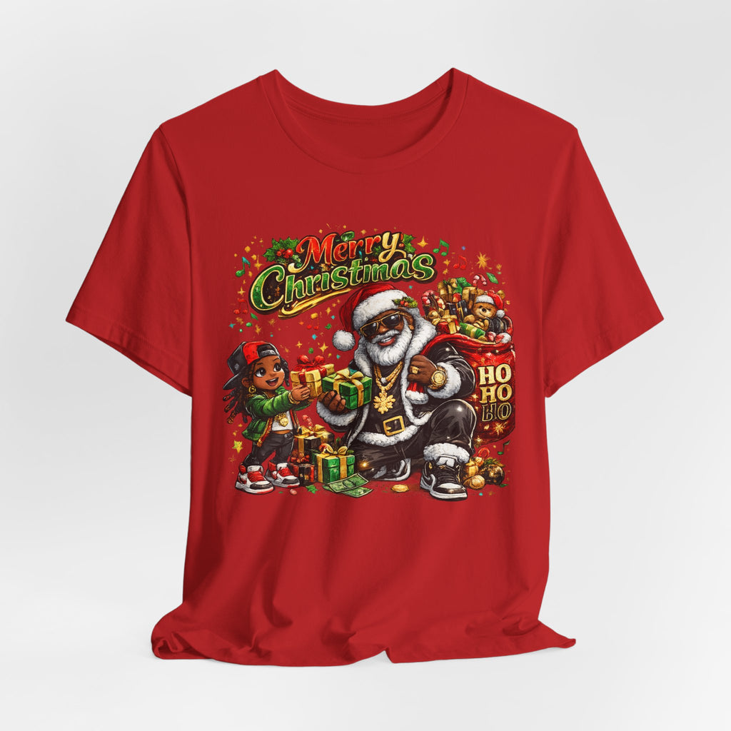 Black Santa Merry Christmas Shirt – Hip Hop Santa Gift Tee | Melanin Family Holiday Shirt
