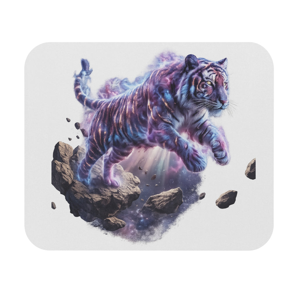Galaxy Tiger Mouse Pad – Cosmic Purple Spirit Tiger Graphic Desk Accessory