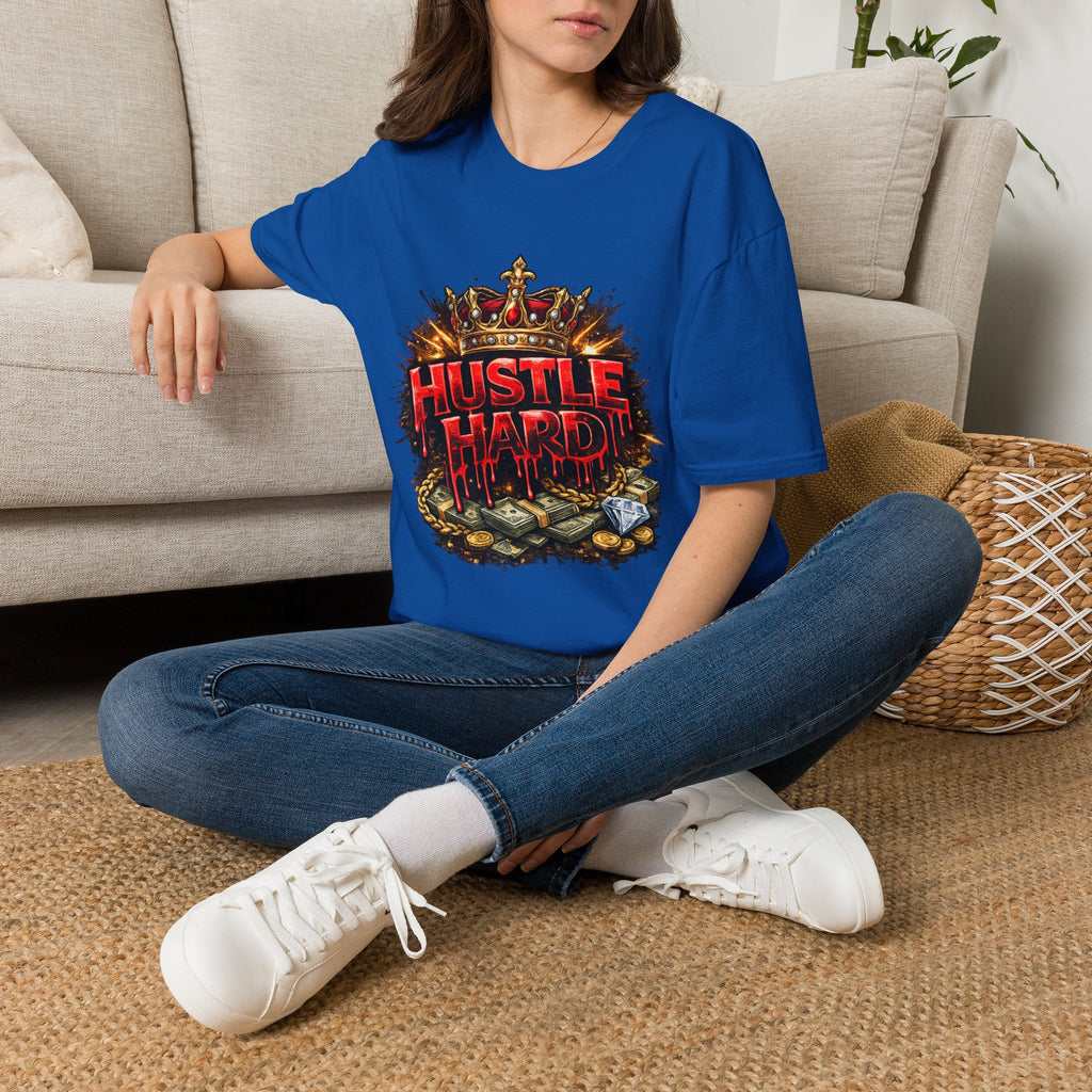 Hustle Hard T-Shirt – Crown & Money Graphic Tee