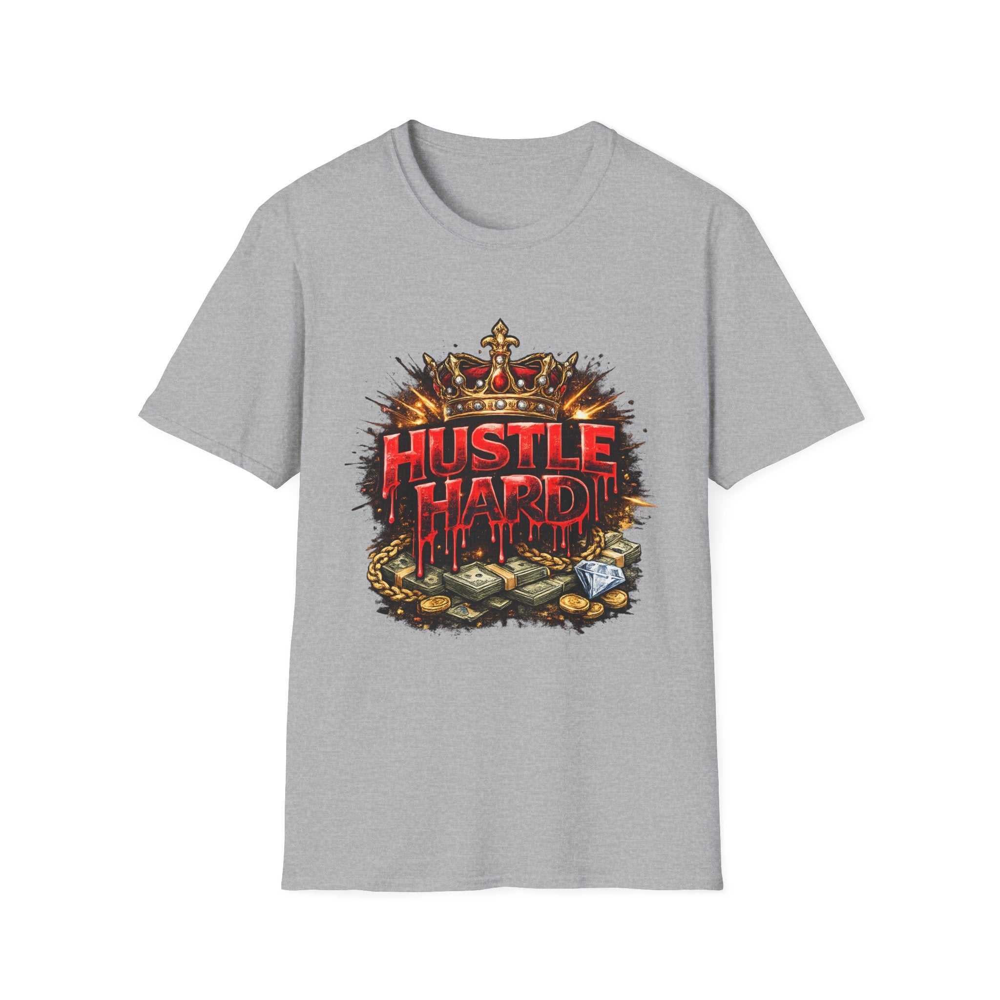 Hustle Hard T-Shirt – Crown & Money Graphic Tee