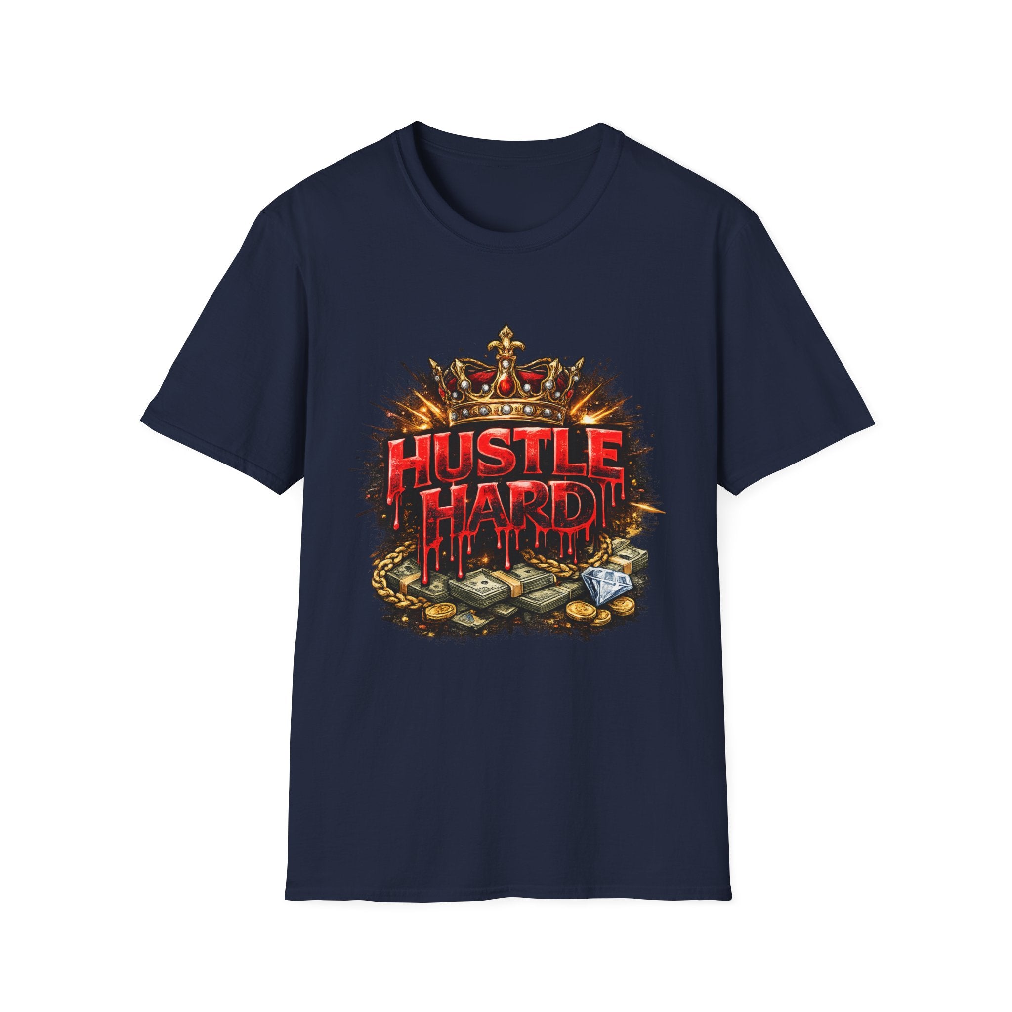 Hustle Hard T-Shirt – Crown & Money Graphic Tee