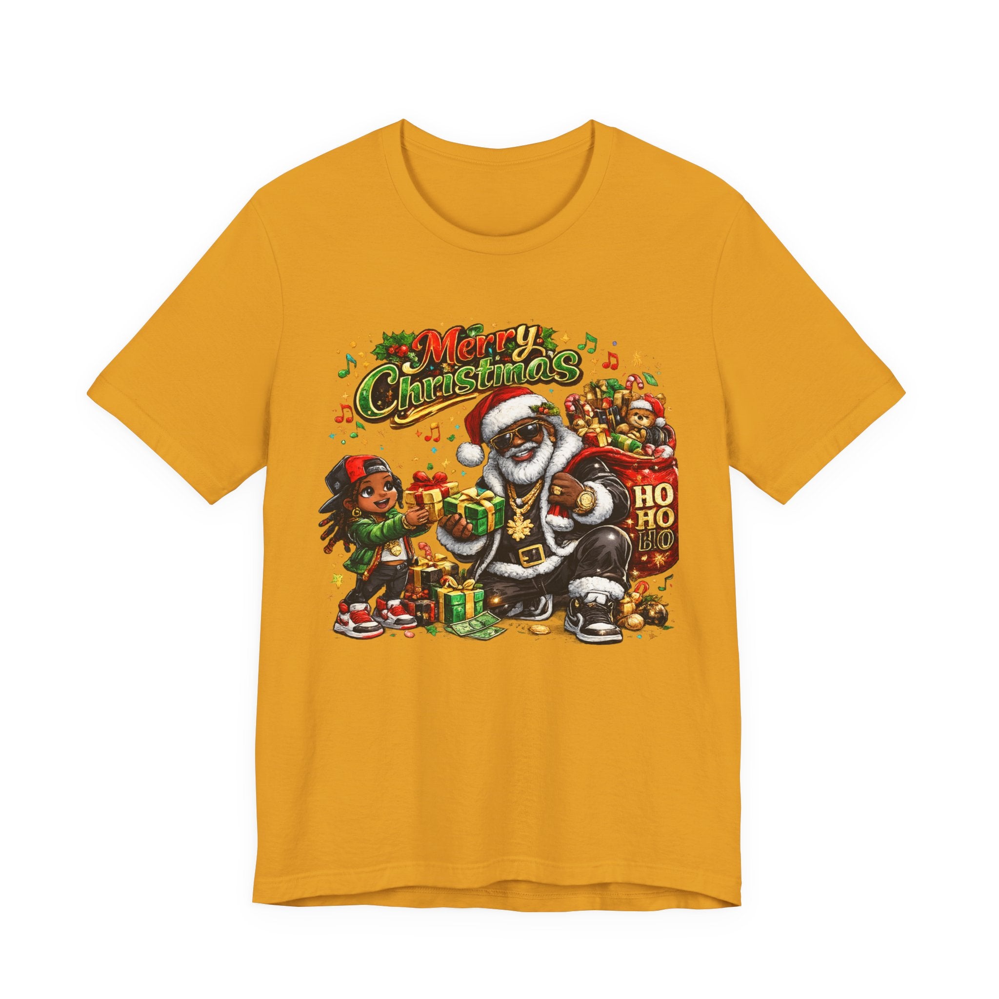 Black Santa Merry Christmas Shirt – Hip Hop Santa Gift Tee | Melanin Family Holiday Shirt