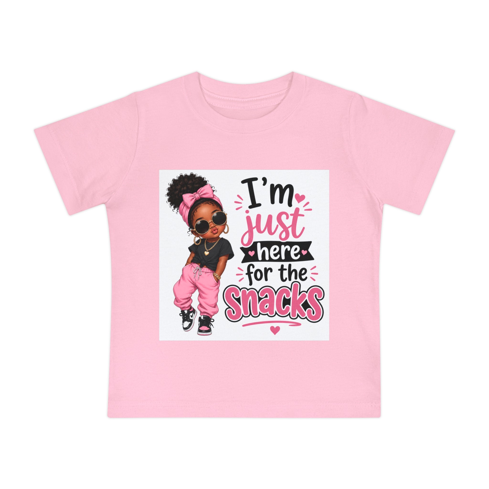 Hip Hop Baby "I'm Just Here for the Snacks" Short Sleeve T-Shirt