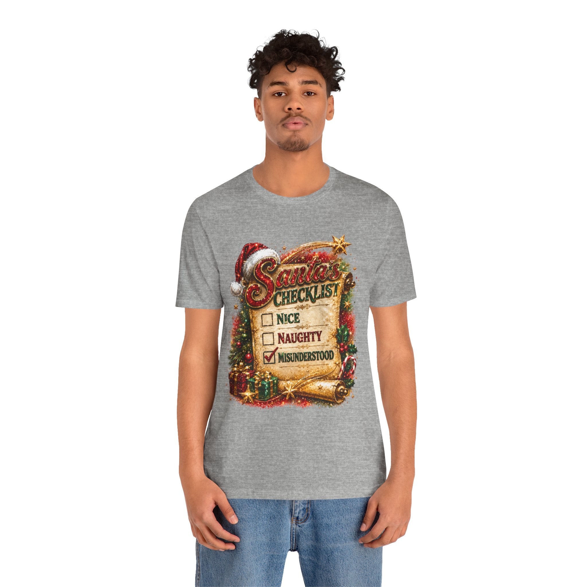 Santa's Checklist: Misunderstood – Funny Christmas T-Shirt