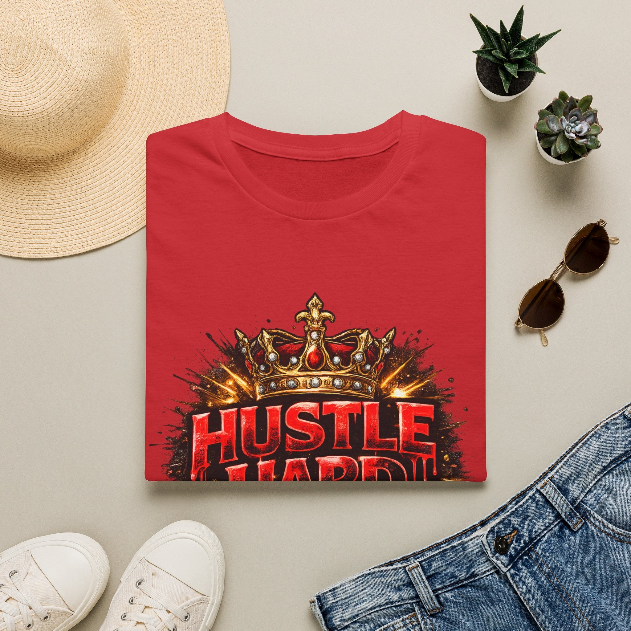 Hustle Hard T-Shirt – Crown & Money Graphic Tee