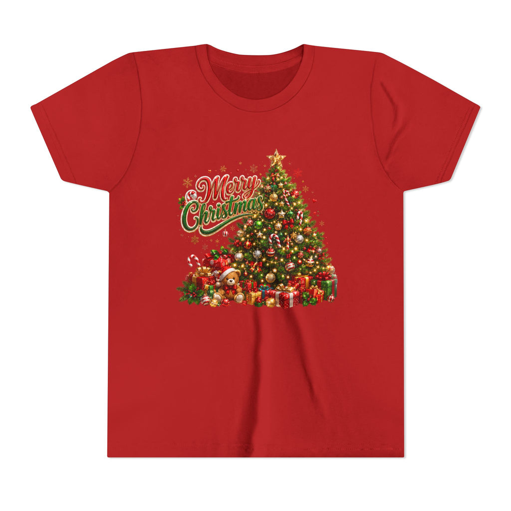 Merry Christmas Tree Shirt – Classic Holiday Tee | Christmas Gift for Kids and Famil