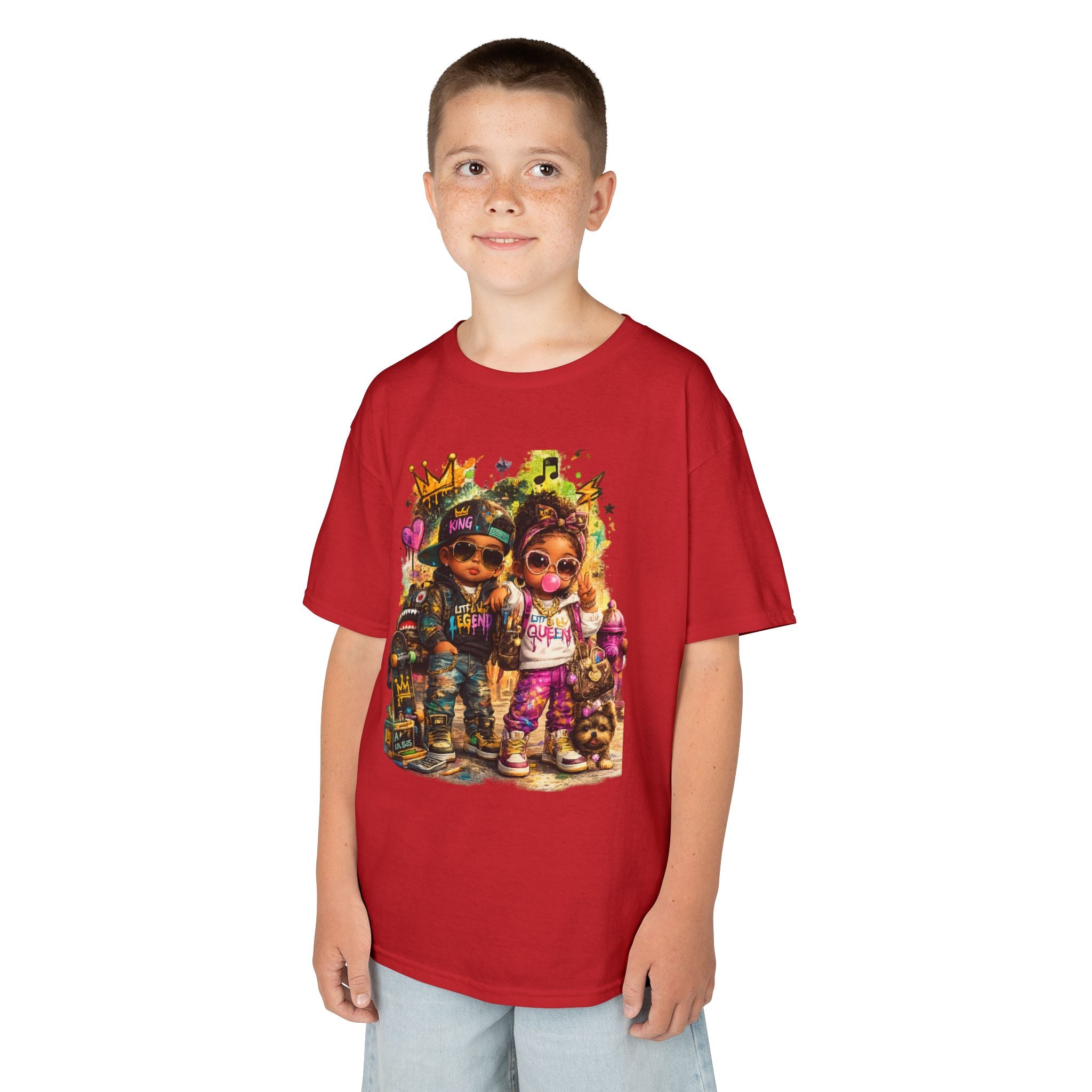 Lil Legend & Lil Queen T-Shirt | Hip Hop Kids Graffiti Graphic Tee | Urban Streetwear Kids Shirt