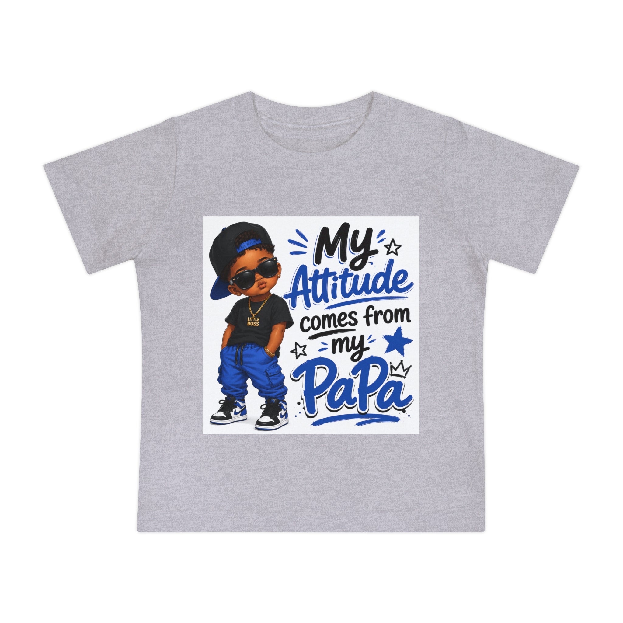 Baby T-Shirt “My Attitude Comes From My Papa” — Cute Papa-Inspired Infant Tee