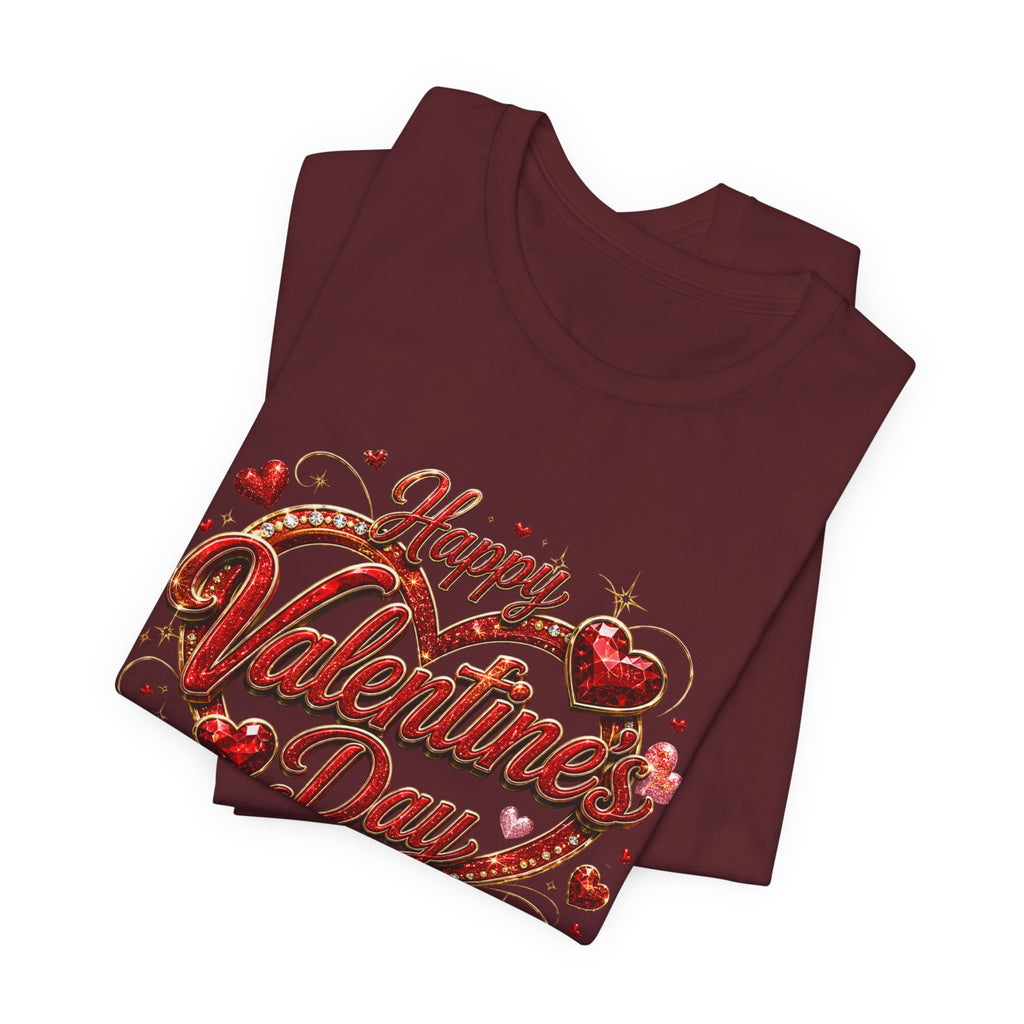 Happy Valentine's Day Glam Heart T-Shirt
