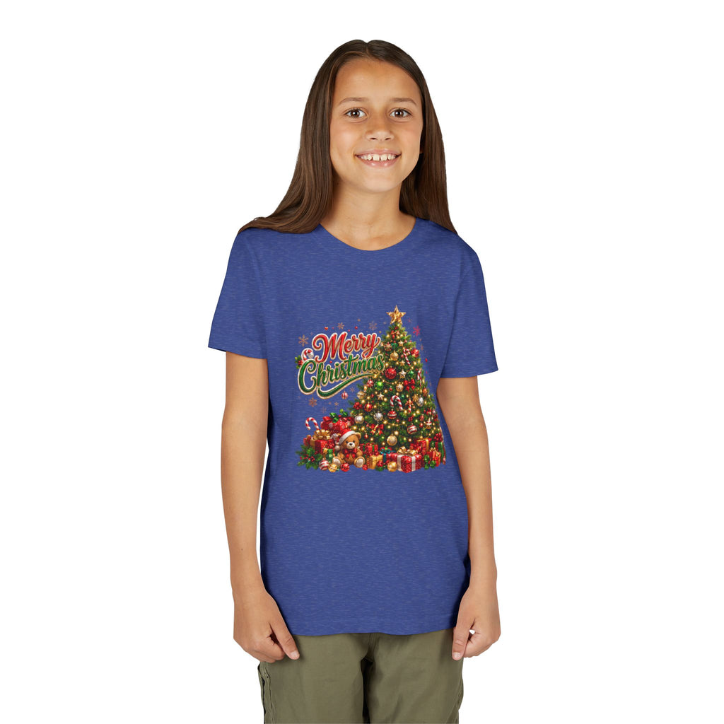 Merry Christmas Tree Shirt – Classic Holiday Tee | Christmas Gift for Kids and Famil