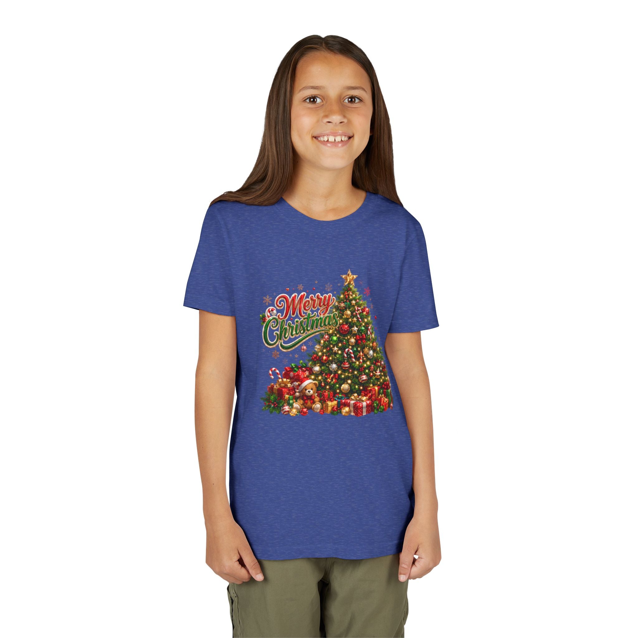 Merry Christmas Tree Shirt – Classic Holiday Tee | Christmas Gift for Kids and Famil