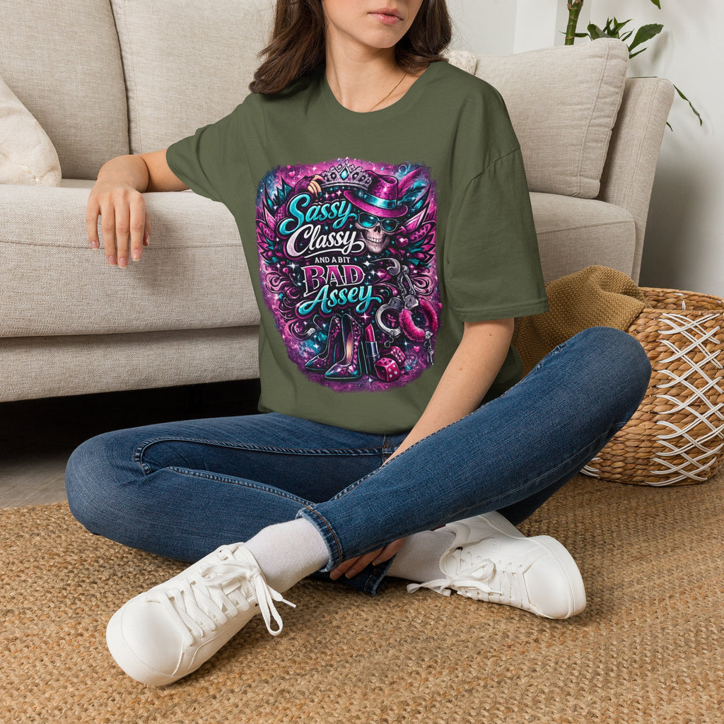 Sassy Classy And A Bit Bad Assey T-Shirt | Skeleton Queen Women's Graphic Tee