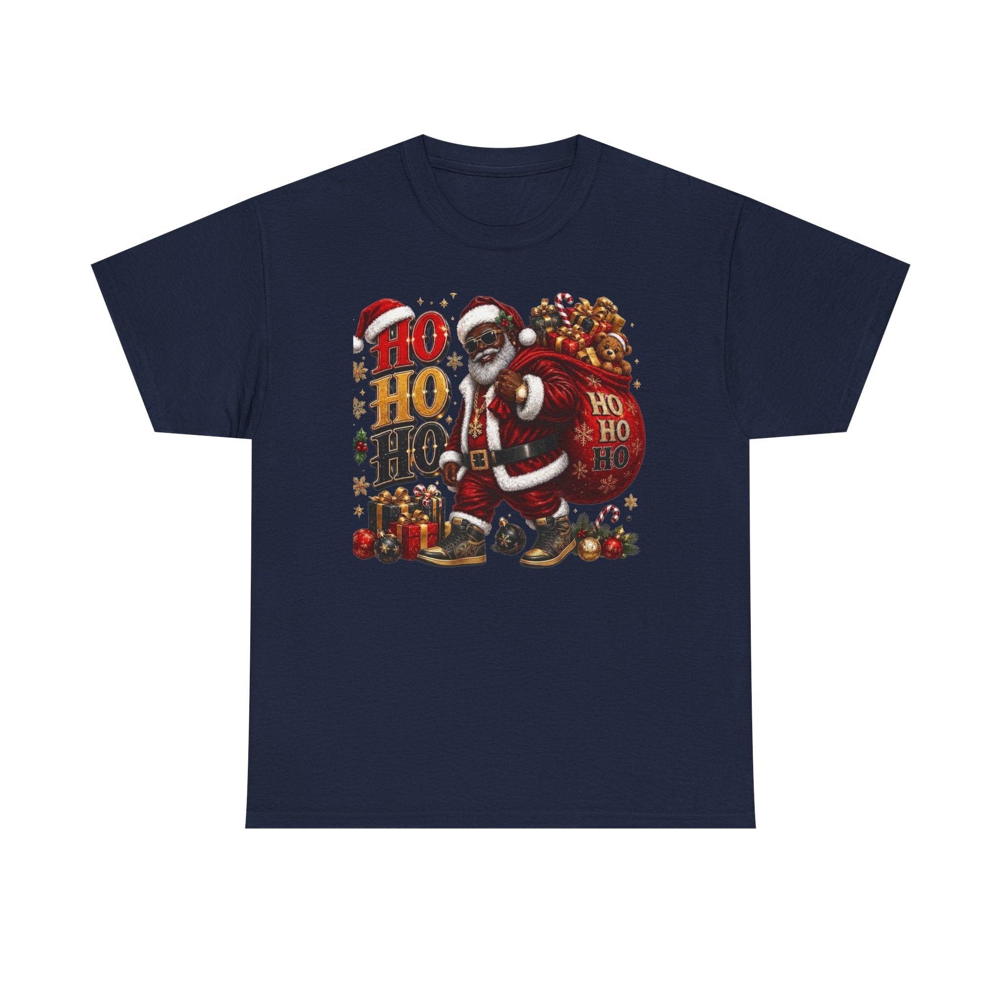 Black Santa Ho Ho Ho Shirt – Melanin Christmas Tee | Holiday Gift for Himz xc