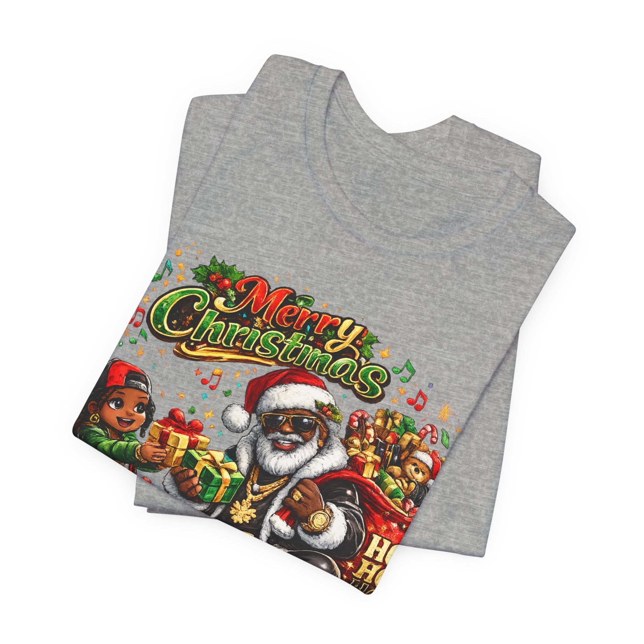 Black Santa Merry Christmas Shirt – Hip Hop Santa Gift Tee | Melanin Family Holiday Shirt