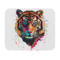 Neon Tiger Mouse Pad – Bold Colorful Wild Animal Graphic Desk Accessory