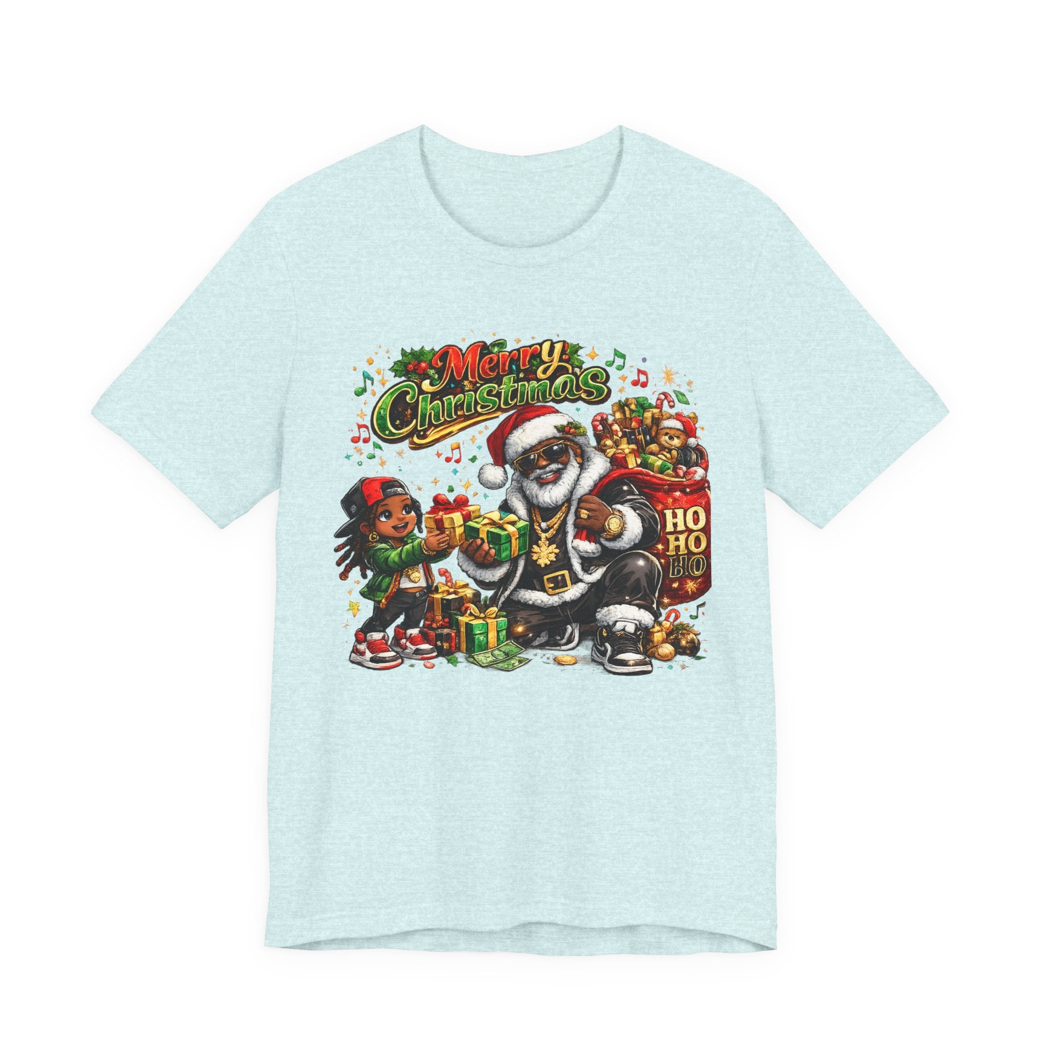 Black Santa Merry Christmas Shirt – Hip Hop Santa Gift Tee | Melanin Family Holiday Shirt