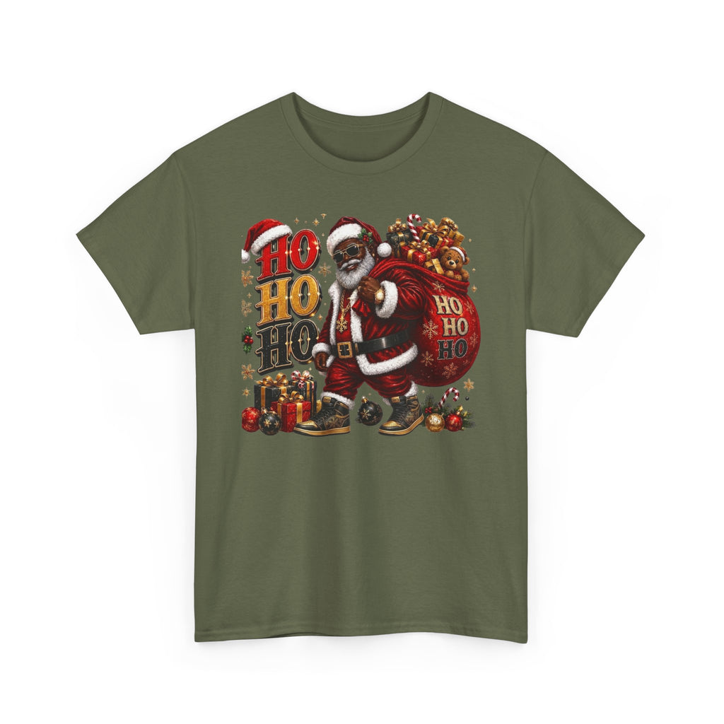 Black Santa Ho Ho Ho Shirt – Melanin Christmas Tee | Holiday Gift for Himz xc