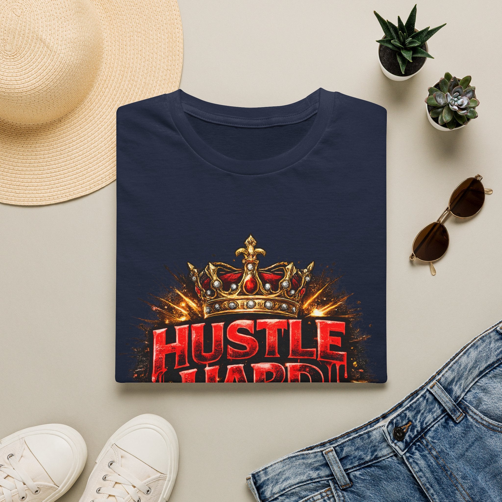 Hustle Hard T-Shirt – Crown & Money Graphic Tee