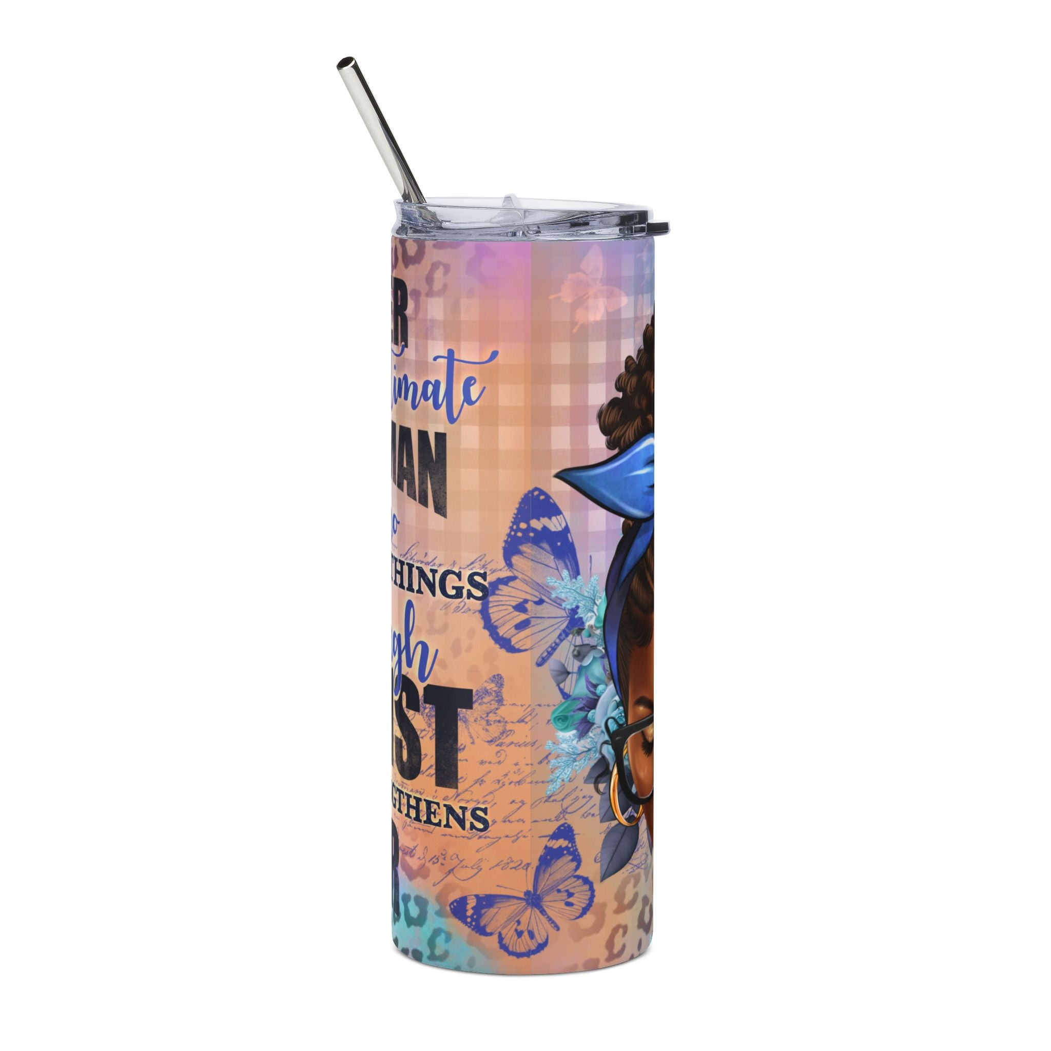 Black Girl Magic 20oz Stainless Steel Tumbler — Inspirational Affirmation Travel Cup
