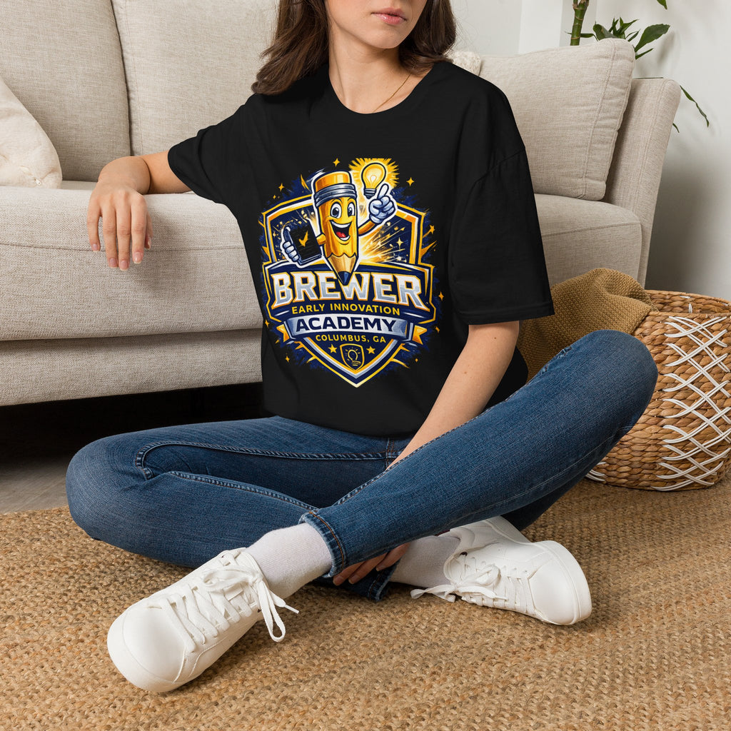Brewer Early Innovation Academy T-Shirt | Columbus GA School Spirit Tee | BEIA Pencil Mascot Graphic Tee