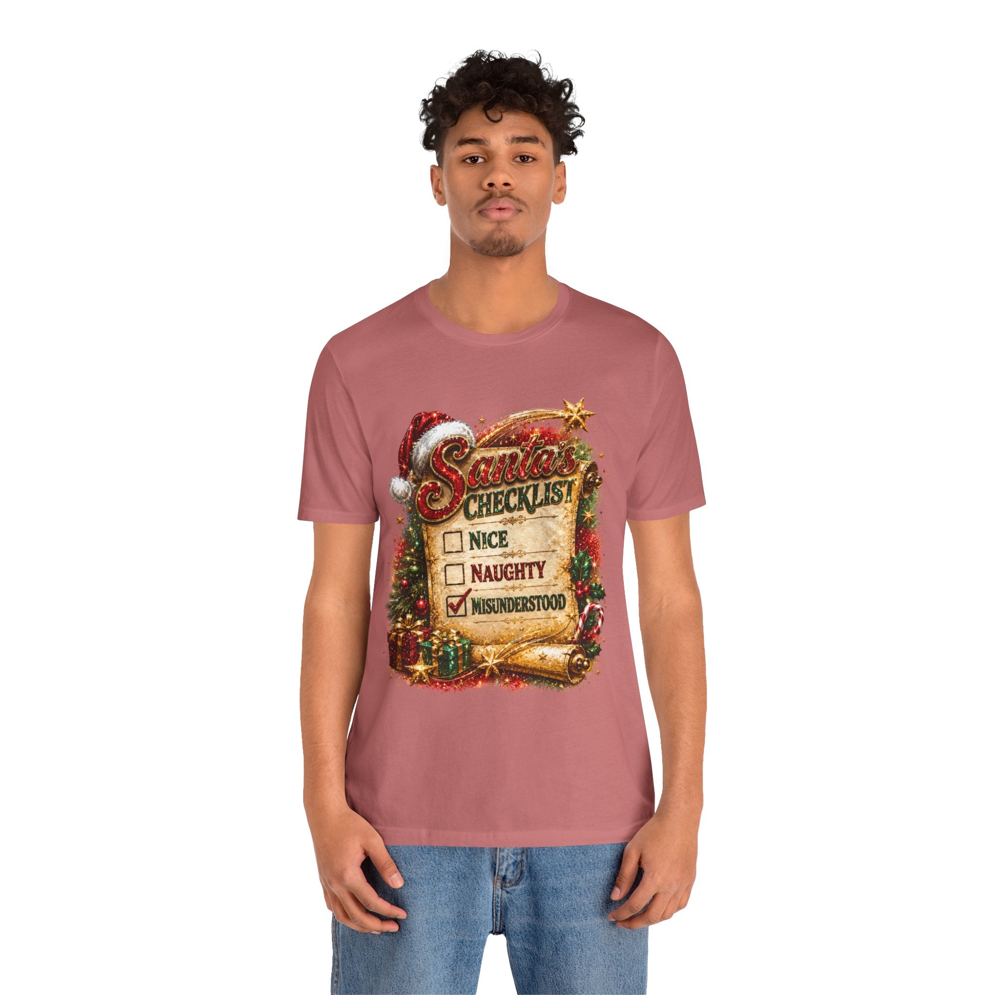 Santa's Checklist: Misunderstood – Funny Christmas T-Shirt