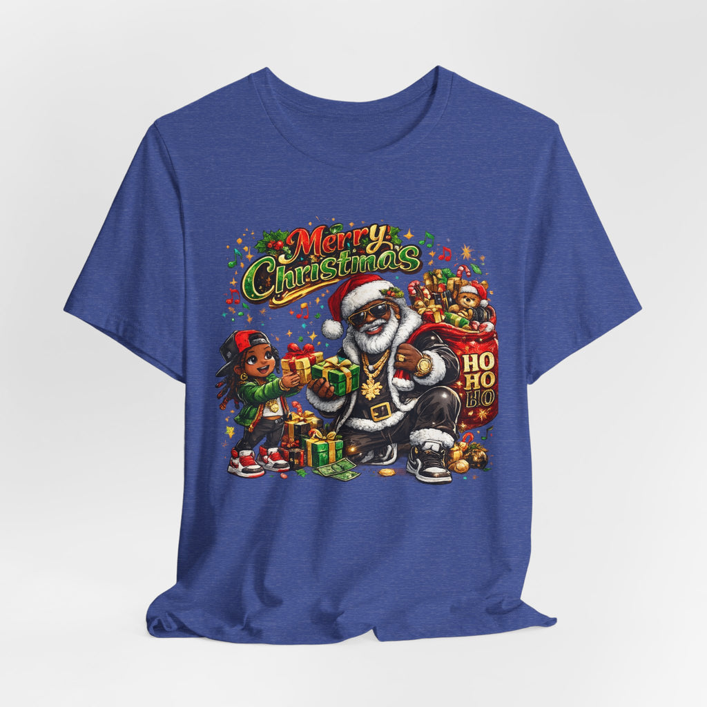 Black Santa Merry Christmas Shirt – Hip Hop Santa Gift Tee | Melanin Family Holiday Shirt