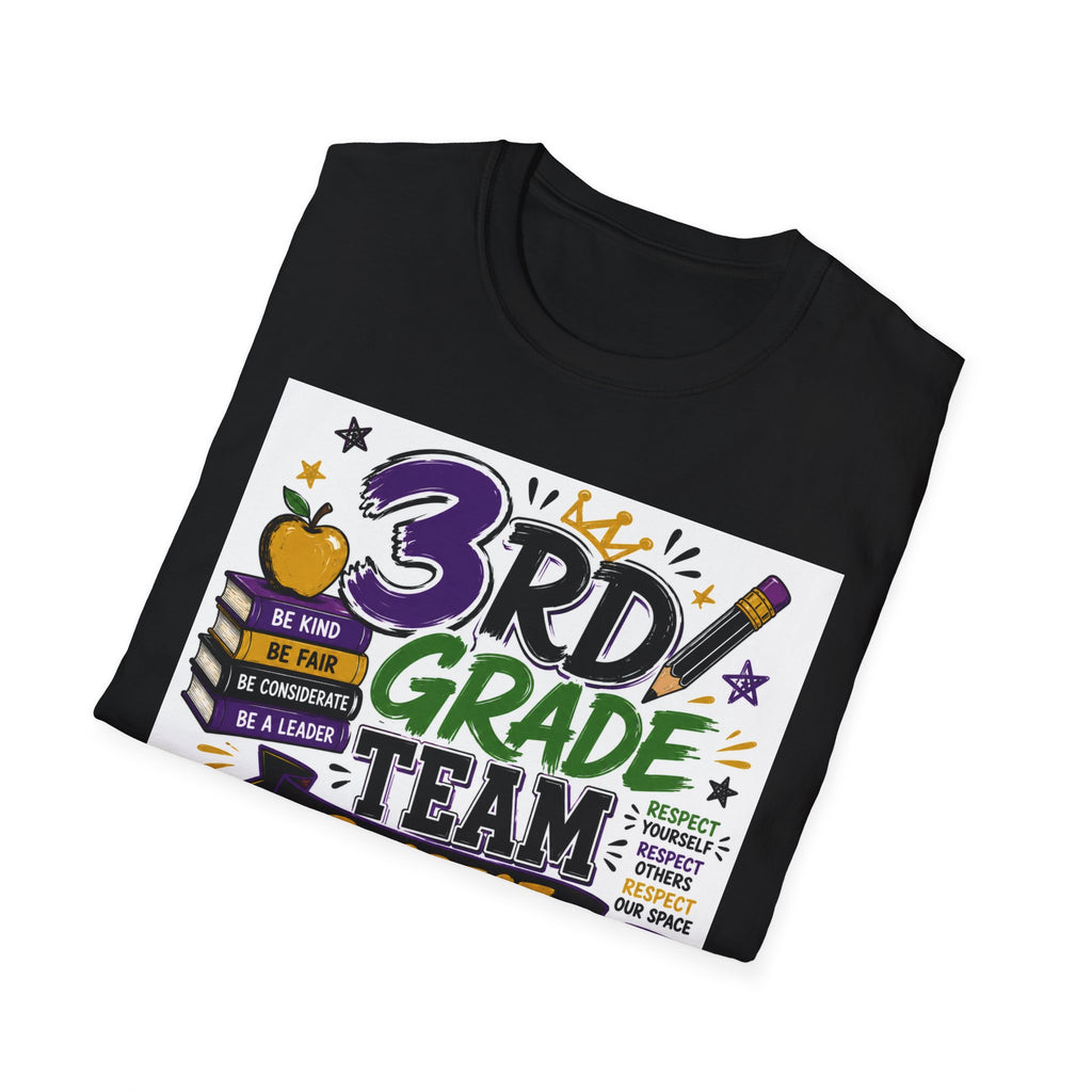 3rd Grade Team T-Shirt — Respect & Be a Leader Teacher/Student School Shirt