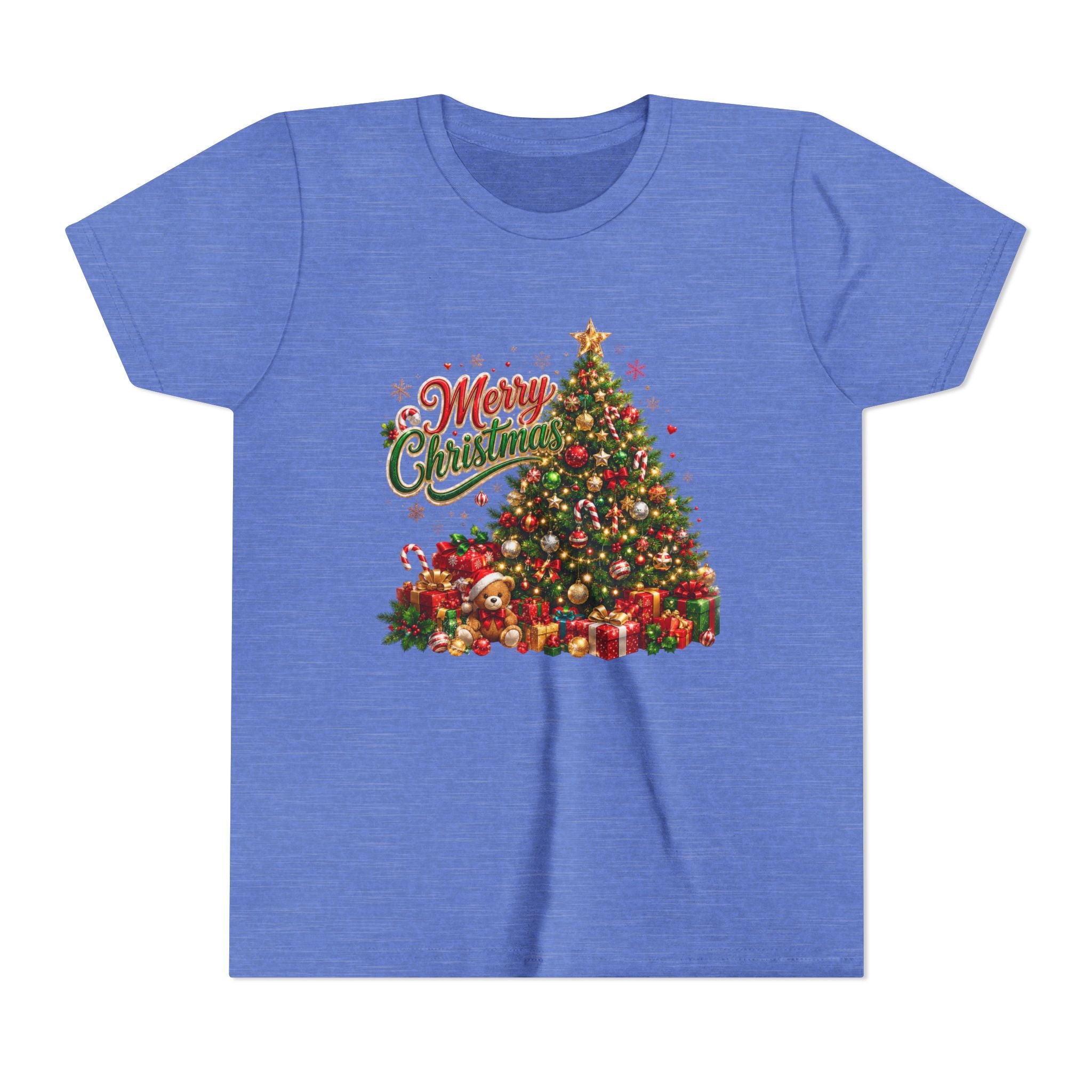 Merry Christmas Tree Shirt – Classic Holiday Tee | Christmas Gift for Kids and Famil