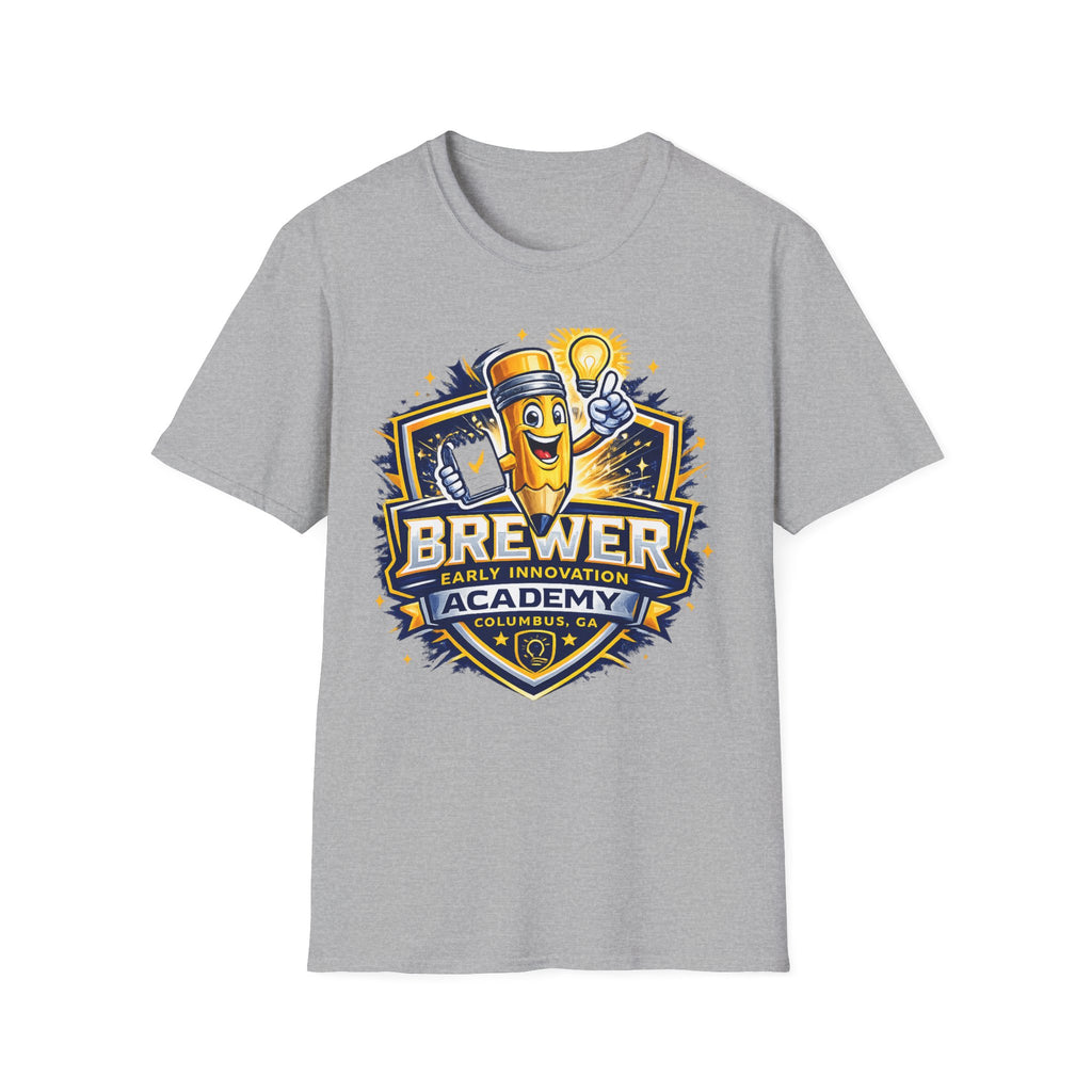 Brewer Early Innovation Academy T-Shirt | Columbus GA School Spirit Tee | BEIA Pencil Mascot Graphic Tee
