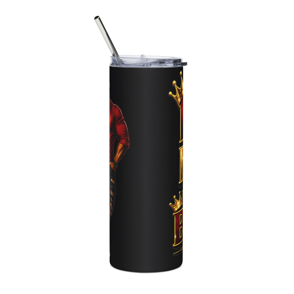 Real Man, Not Basic Tumbler | King Crown 20oz Insulated Cup